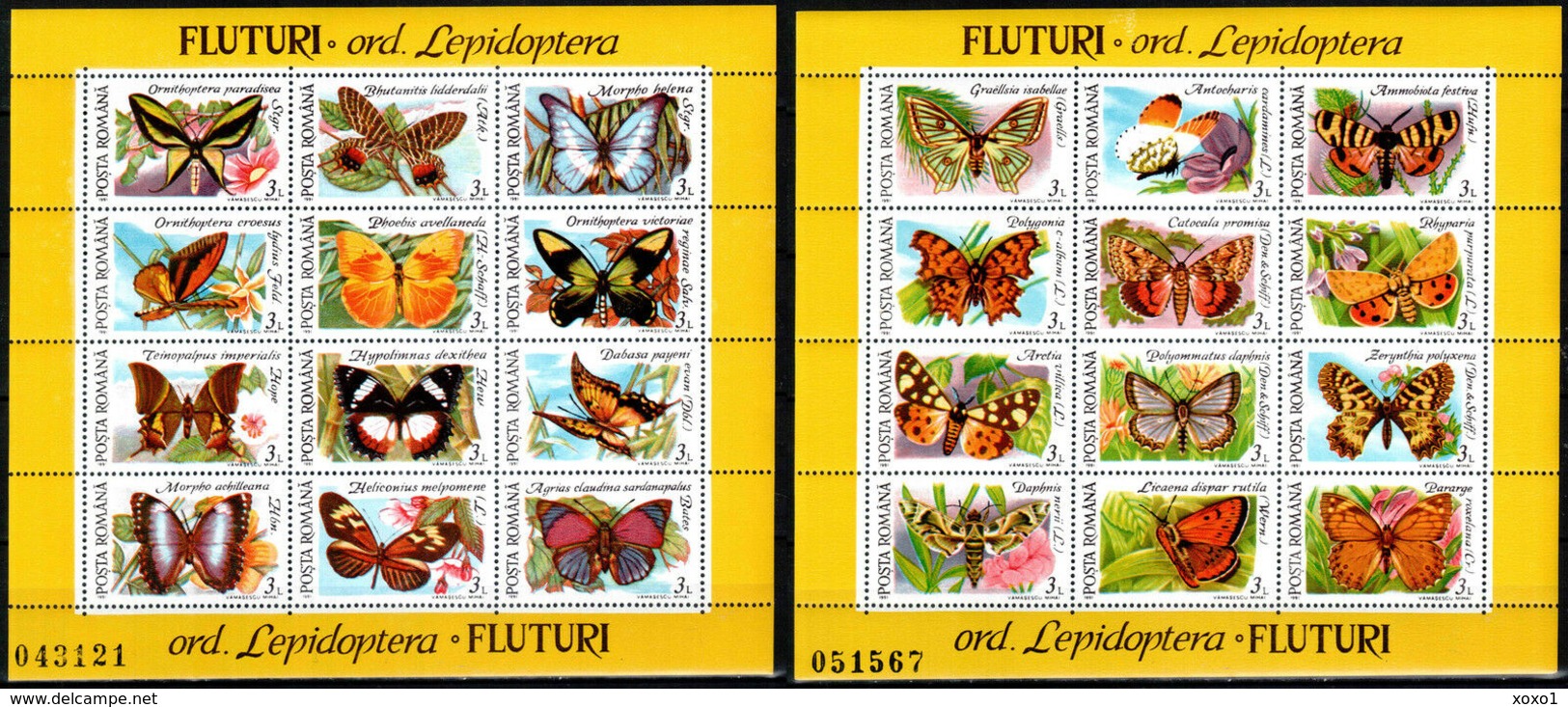 Romania 1991 MiNr. (Block 267 - 268) Rumänien Insects Butterflies 2 S/sh MNH** 10,00 € - Ungebraucht