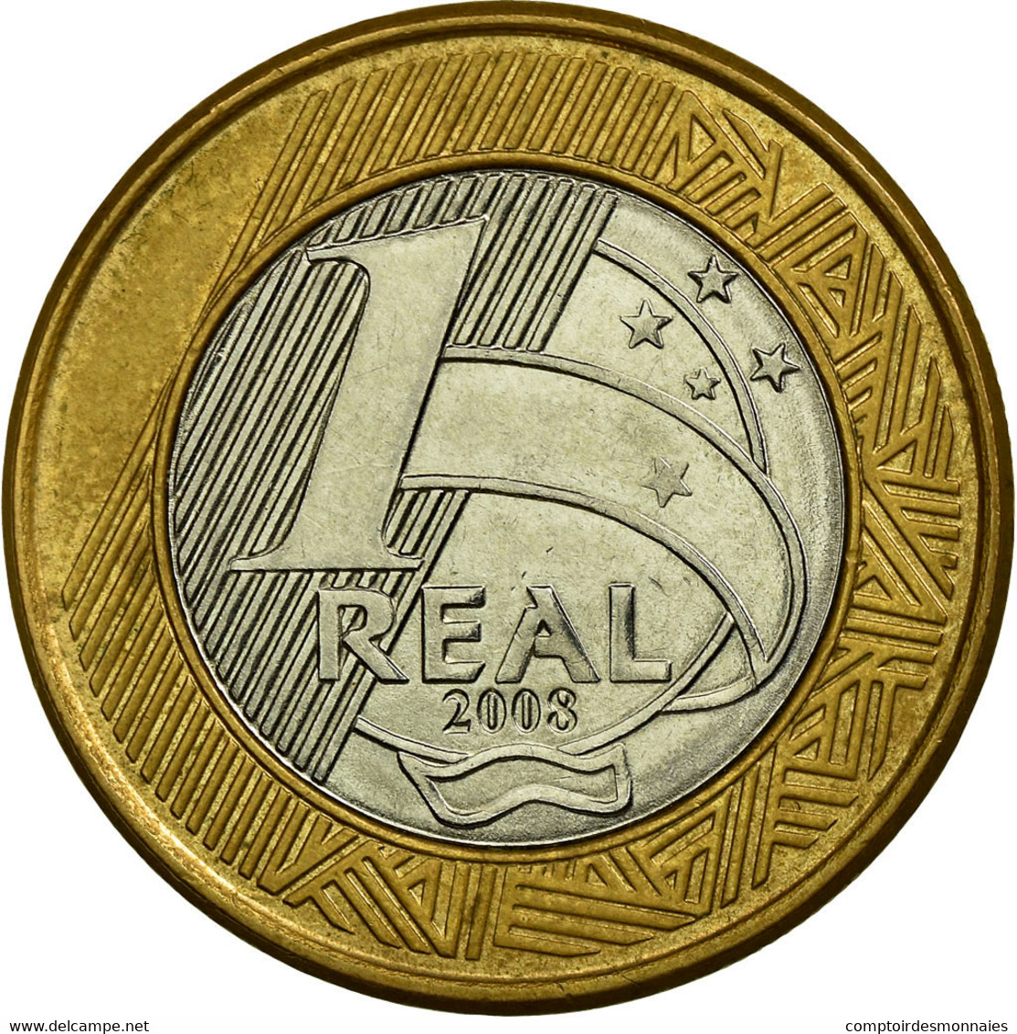 Monnaie, Brésil, Real, 2008, Rio De Janeiro, SUP, Bi-Metallic, KM:652a - Brésil