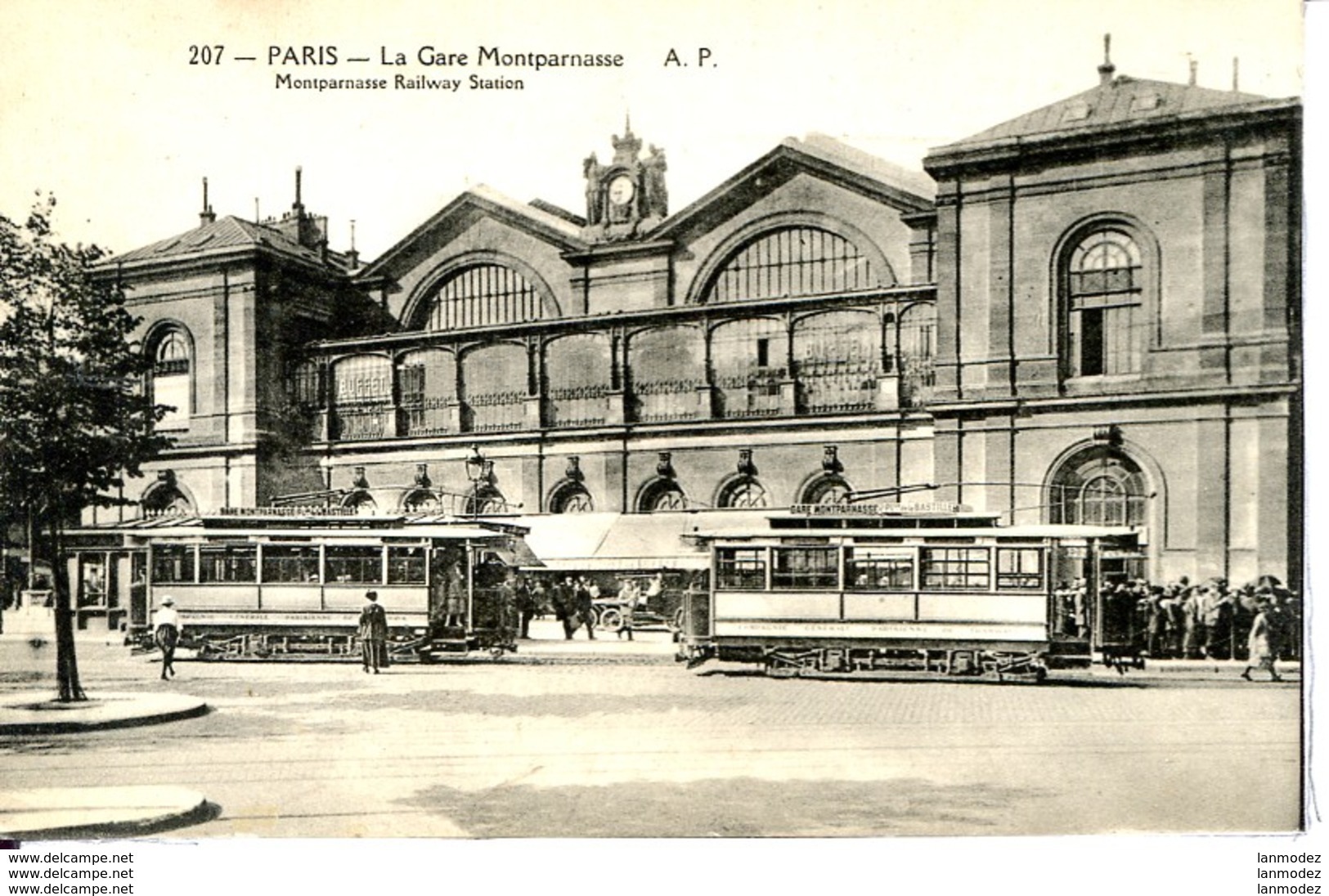 Dpt 75 Paris XV Gare Montparnasse Et Tramway No207 Ed AP - Other & Unclassified