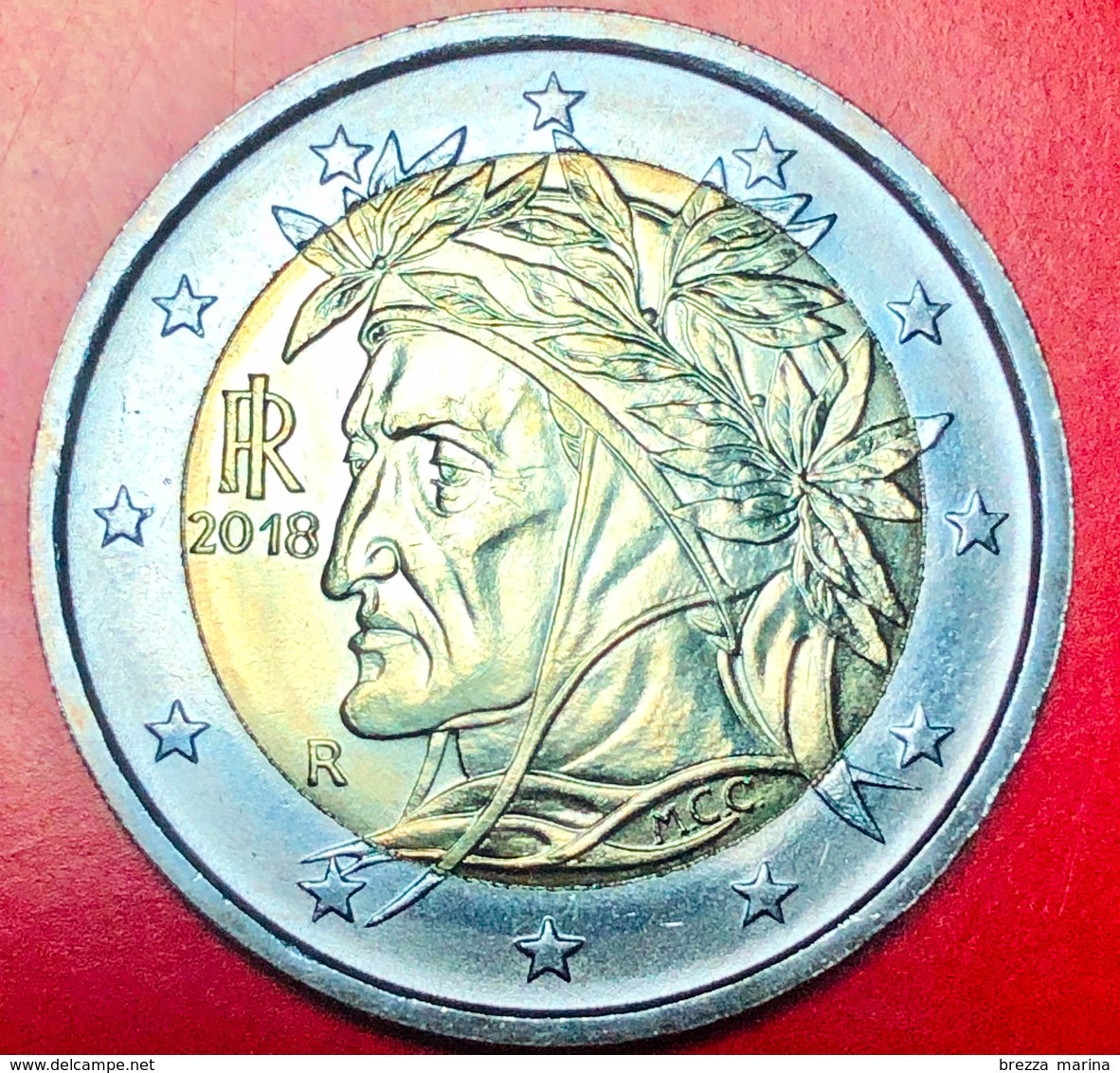 ITALIA - 2018 - Moneta - Dante Alighieri, Dipinto Da Raffaello - Euro - 2.00 - Italien