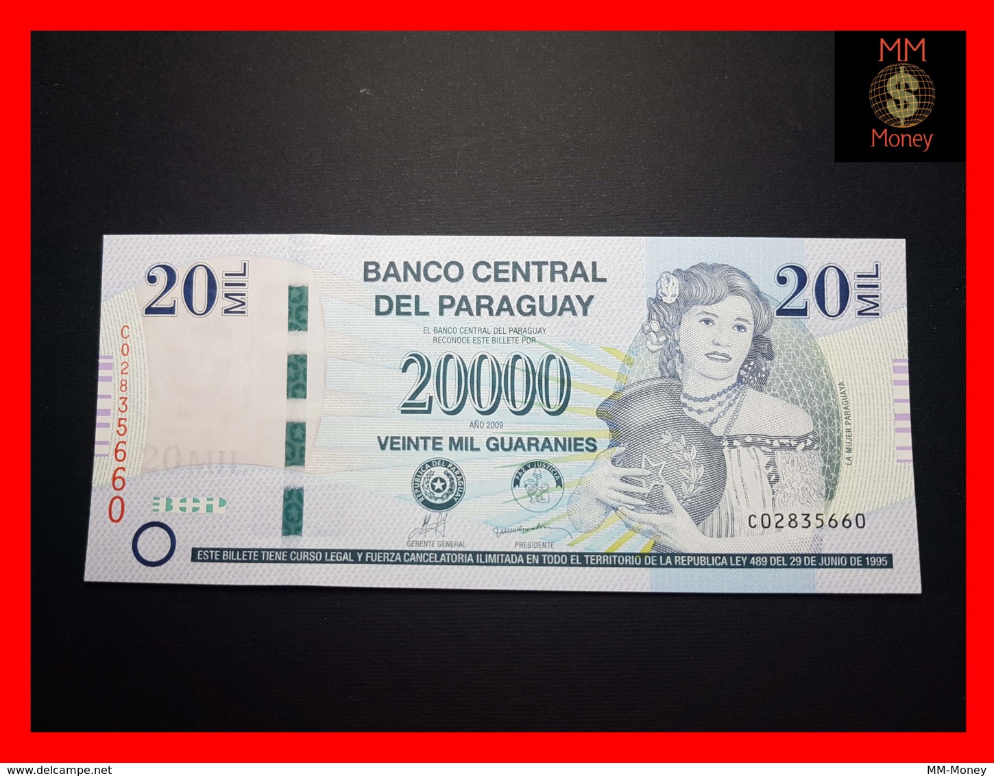 PARAGUAY 20.000 20000 Guaranies 2009  P. 230 B  UNC - Paraguay