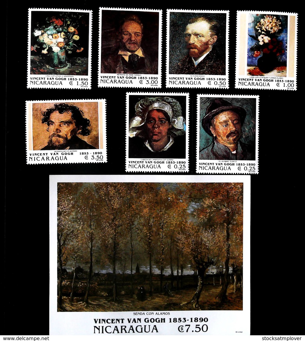 Nicaragua 1991 Art Van Gogh Scott # 1889 -1896 I202003 - Sierra Leone (1961-...)