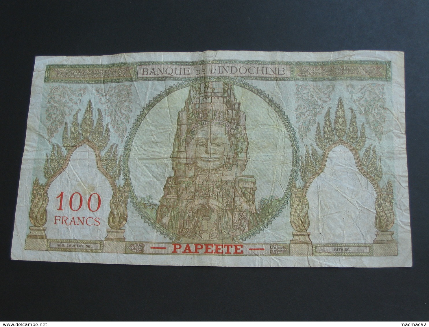 Recherché !!!!!  100 Francs  PAPEETE ( 1939-1965 ) Banque De L'Indochine   **** EN ACHAT IMMEDIAT **** - Papeete (Polynésie Française 1914-1985)