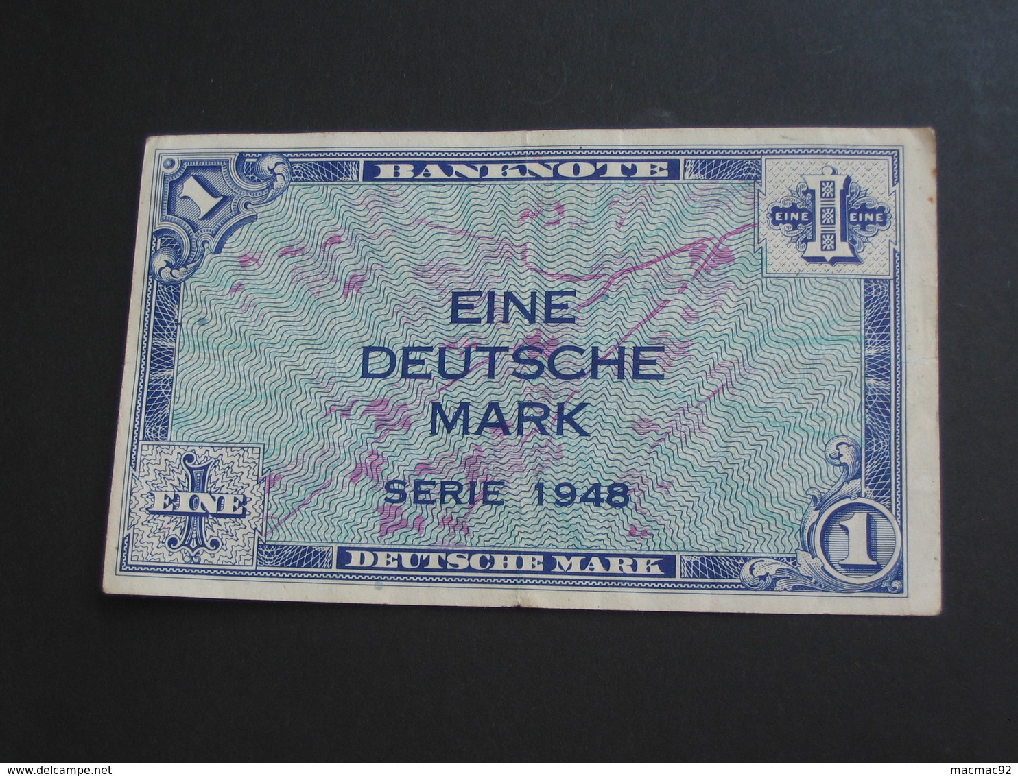 1 Eine Deutsche Mark Série 1948 - BANKNOTE - Allied Occupation WWII - ALLEMAGNE   **** EN ACHAT IMMEDIAT **** - 1 Mark