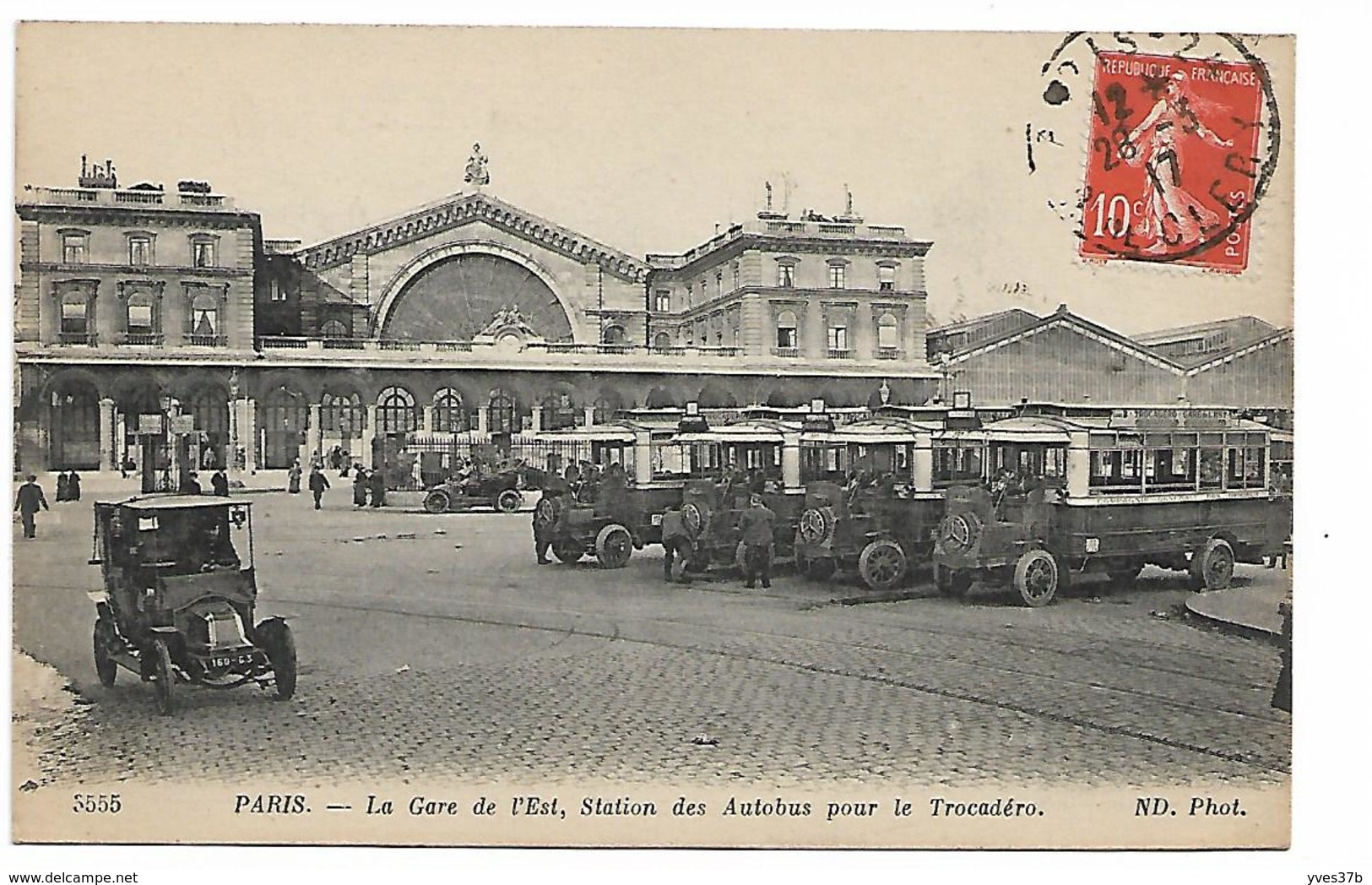 PARIS - La Gare De L'Est, Station Des Antobus Pour Le Trocadéro - Pariser Métro, Bahnhöfe