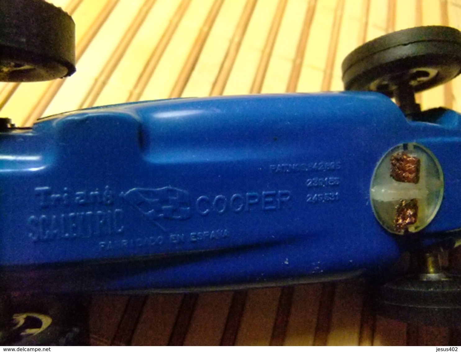 SCALEXTRIC COOPER Azul Guia Fija Triang - Scale 1:32