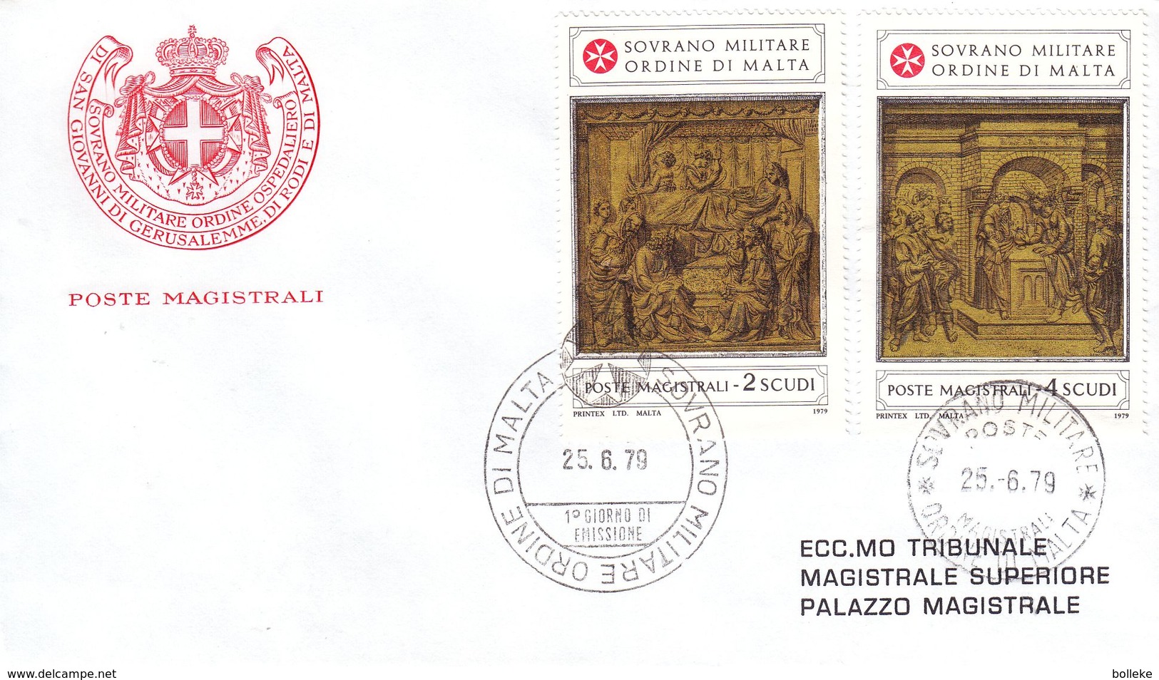 Ordre De Malte - Lettre De 1979 - Oblit Ordini Di Malta Souvrano Militare - - Malta (la Orden De)