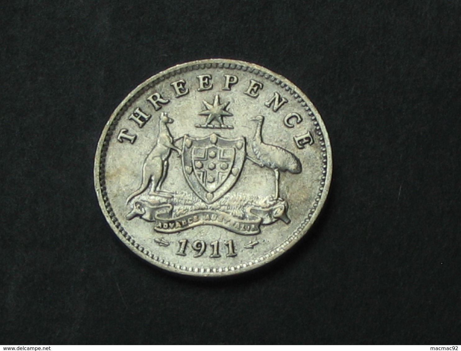 Assez Rare    AUSTRALIE - 3 Three Pence 1911 -Georgius V  ***** EN ACHAT IMMEDIAT ***** - Threepence