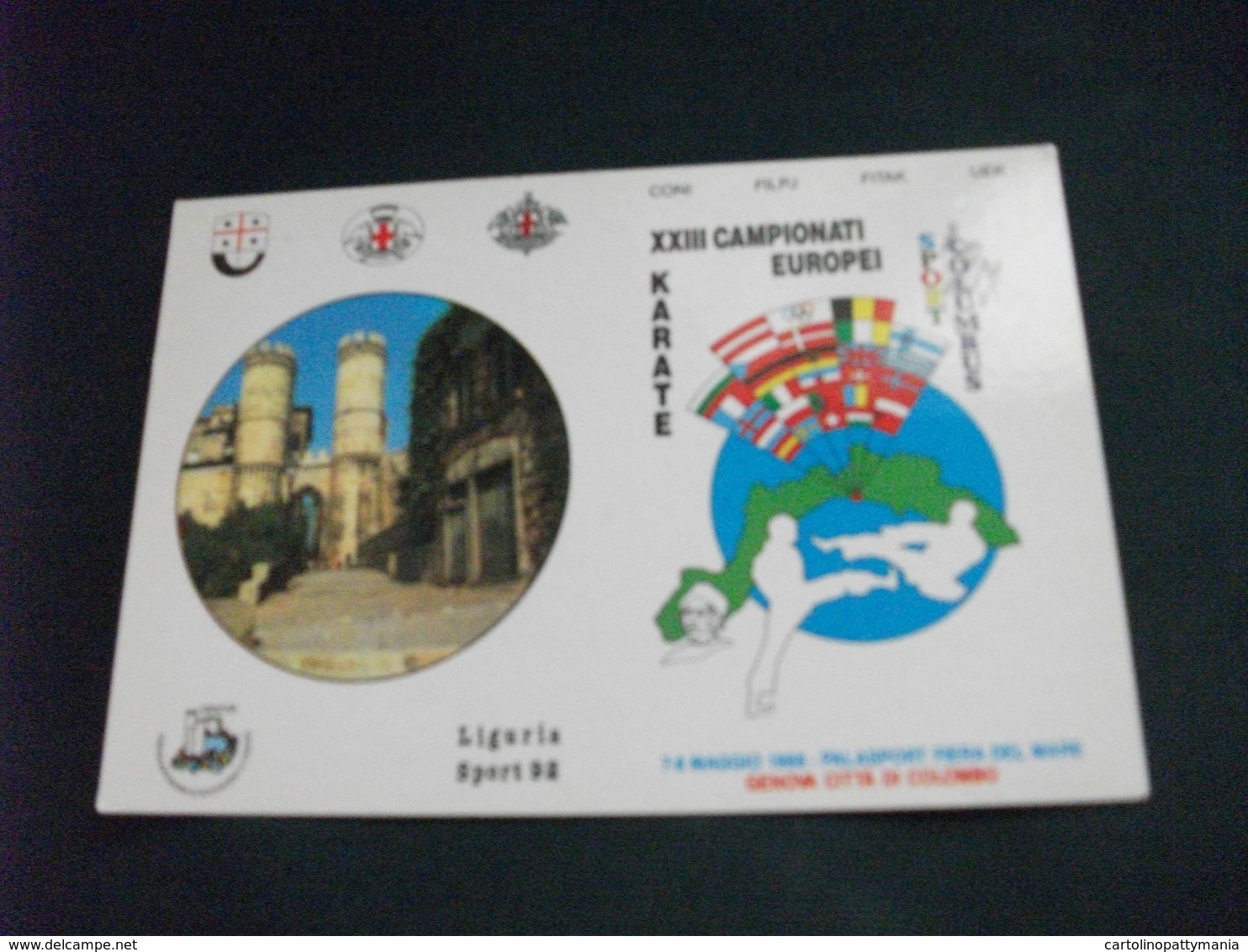 GENOVA LIGURIA XXIII CAMPIONATI EUROPEI KARATE 1988 PALASPORT  STEMMI SPORT COLUBUS - Martiaux