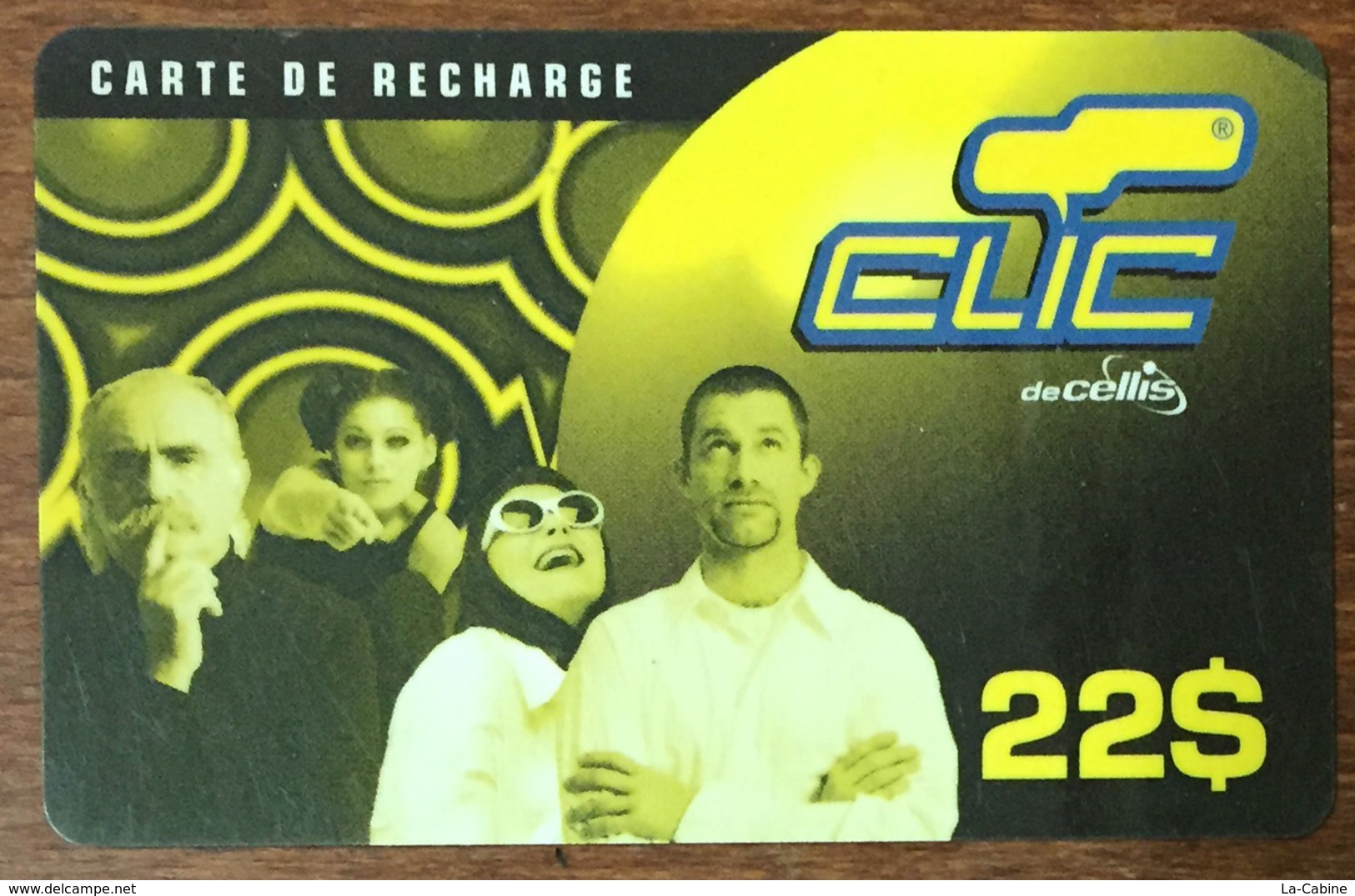 LIBAN CLIC DE CELLIS RECHARGE GSM 22$ EXP 31/05/2001 PHONECARD PAS TELECARTE PREPAID PRÉPAYÉE - Lebanon