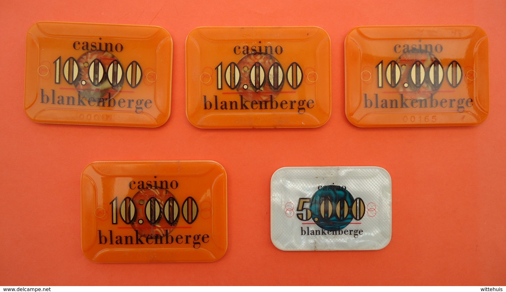 CASINO BLANKENBERGE 1 Maal 5.000 Frans En 4 Maal 10.000 FRANCS        ( 1 Scans ) - Casino