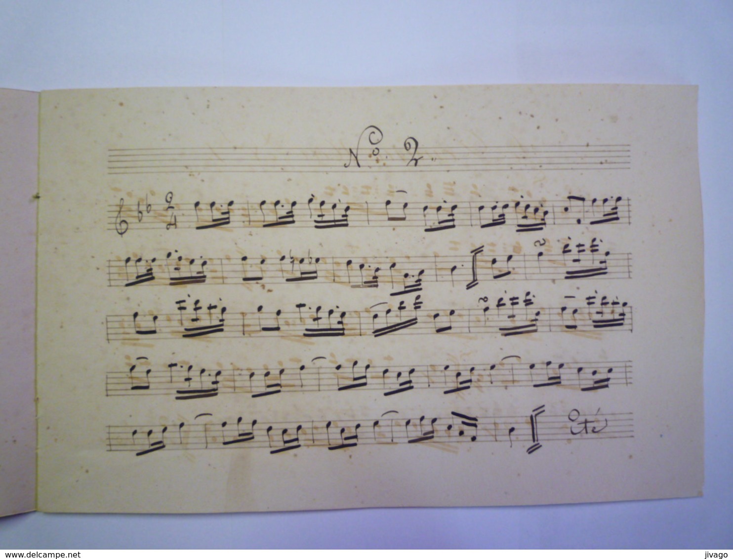 2020 - 5653  PARTITION MUSICALE MANUSCRITE  :  "Le Domino Noir"  2è Quadrille Par MUSARD Pour Le VIOLON   XXX - Spartiti