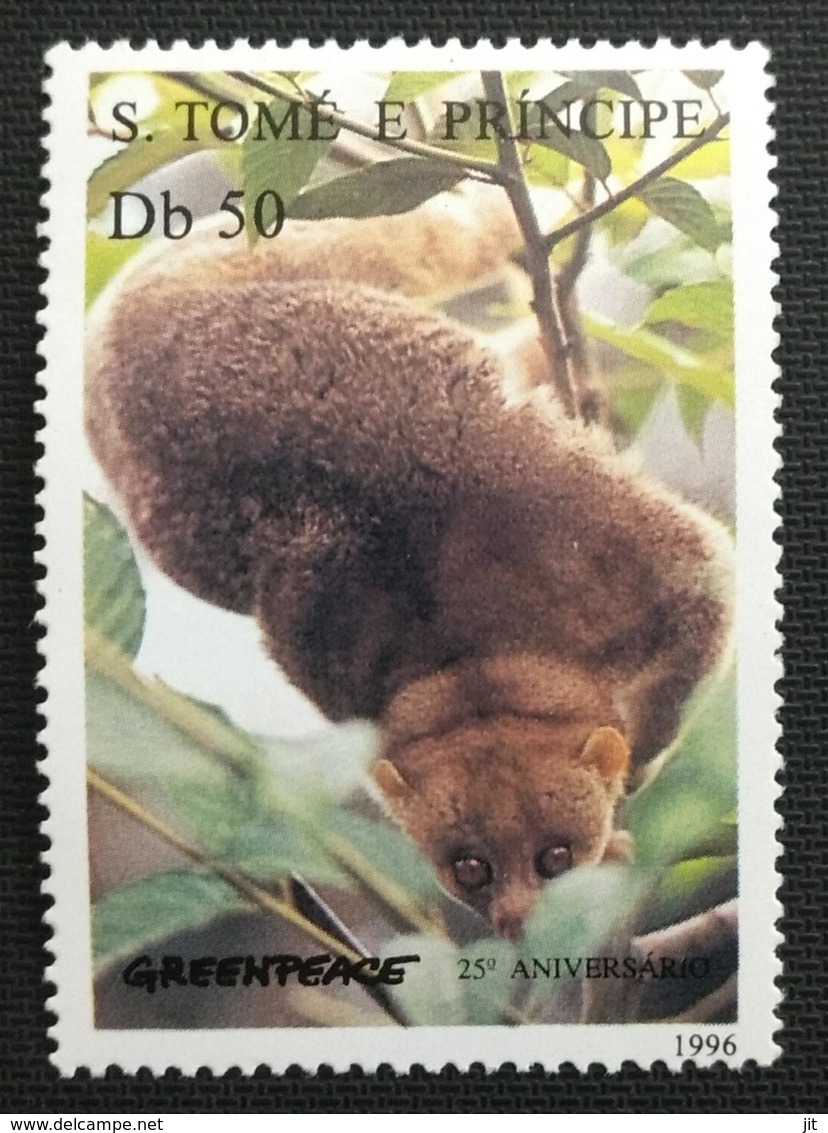 141.S.TOME E PRINCIPE 1996 STAMP, GREENPEACE, WILD ANIMALS .  MNH - São Tomé Und Príncipe