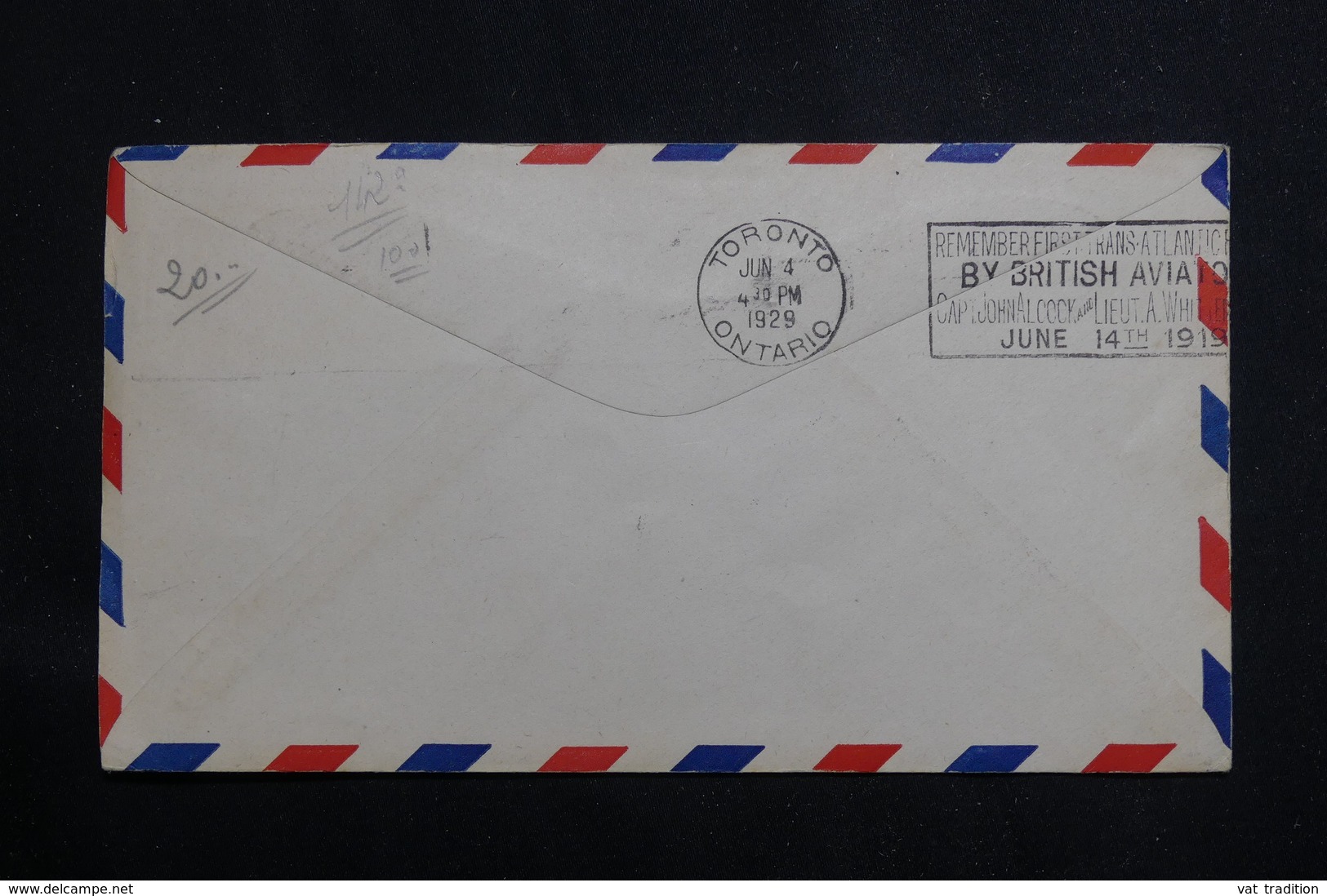 CANADA - Enveloppe 1er Vol Kingston  / Toronto En 1929, Affranchissement Plaisant - L 61017 - Storia Postale