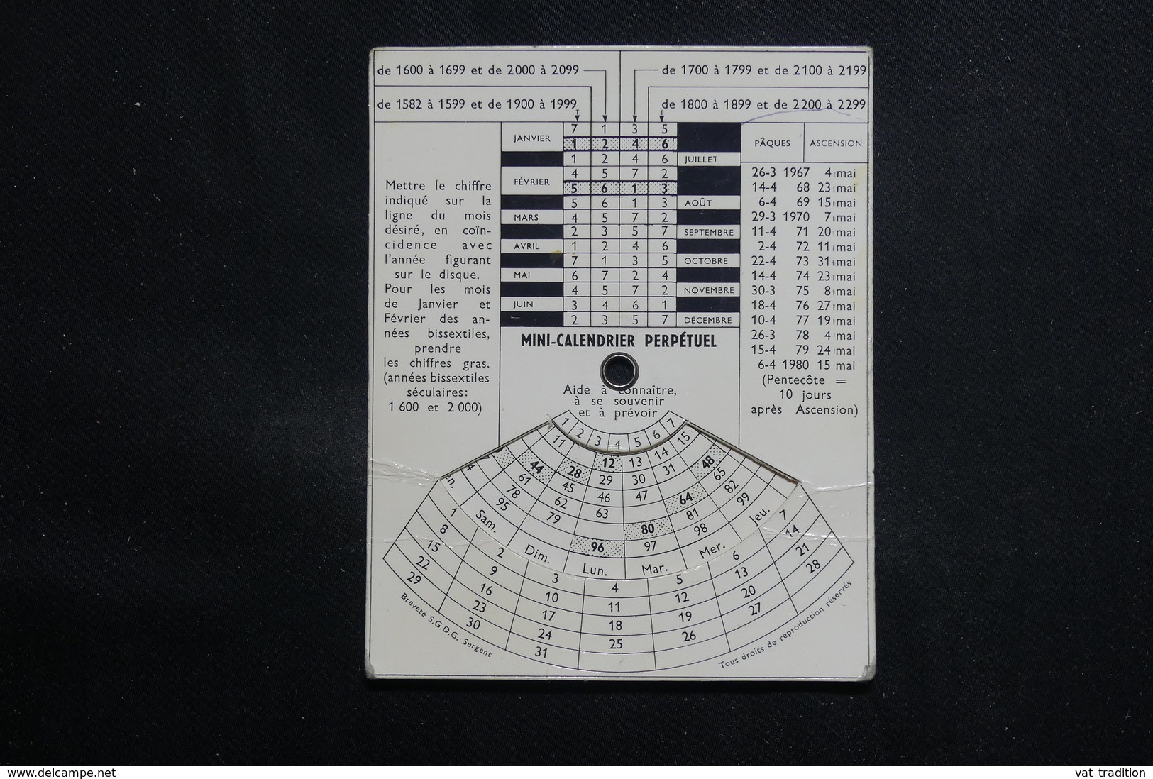 VIEUX PAPIERS - Mini Calendrier Perpétuel - L 61021 - Other & Unclassified