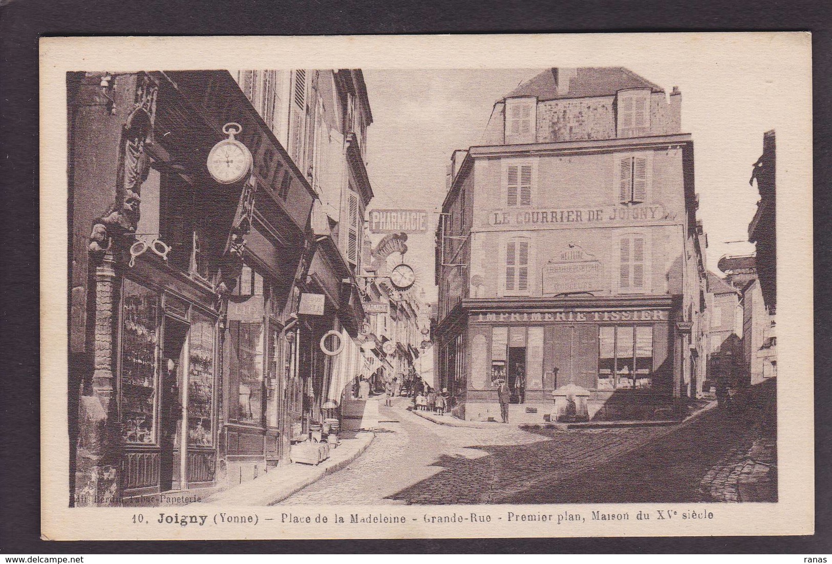 CPA Yonne 89 Joigny Commerce Magasin Shop Pharmacie Optique Non Circulé - Joigny