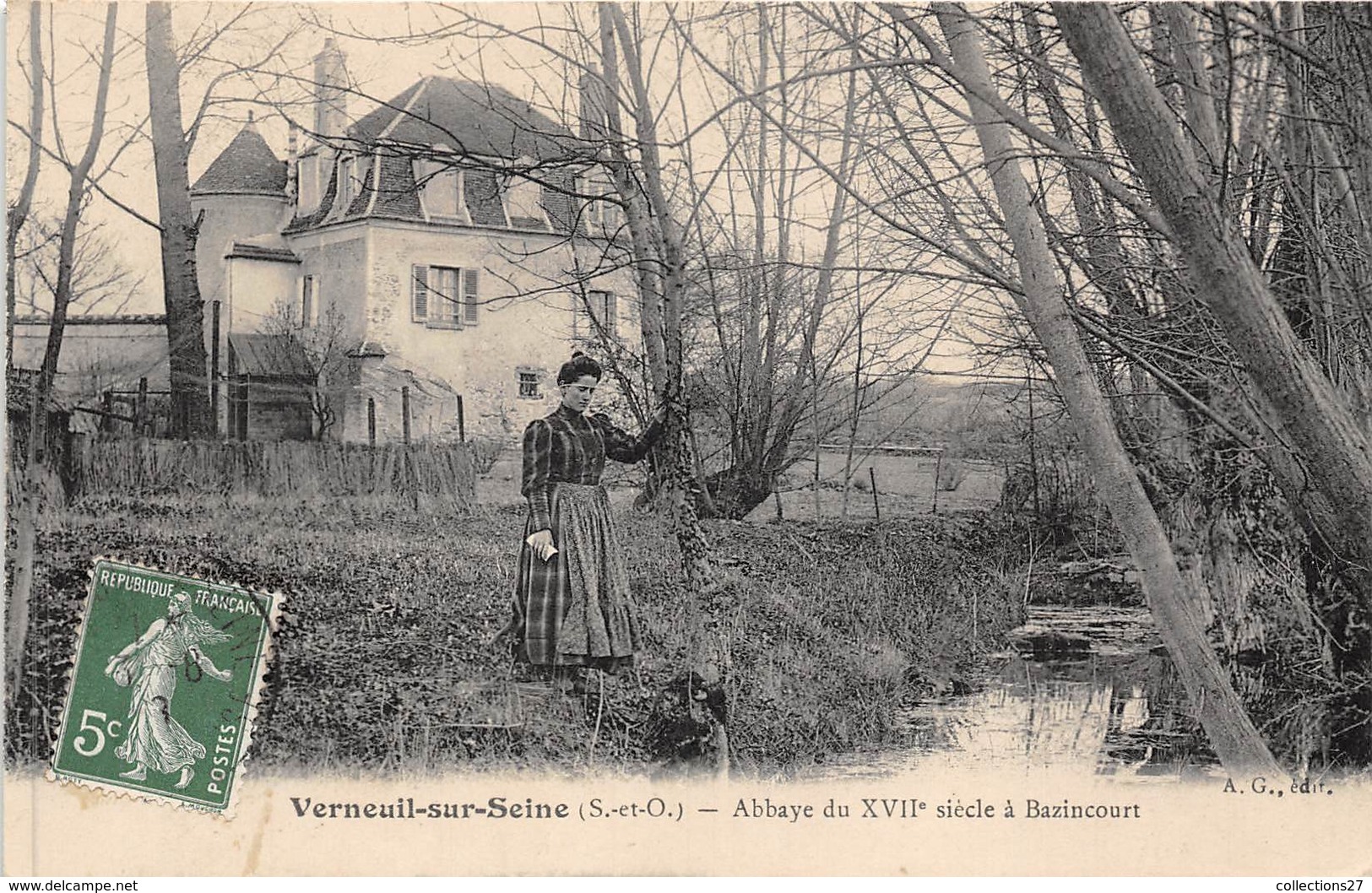 78-VERNEUIL-SUR-SEINE-ABBAYE DU XVIIeS A BAZINCOURT - Verneuil Sur Seine