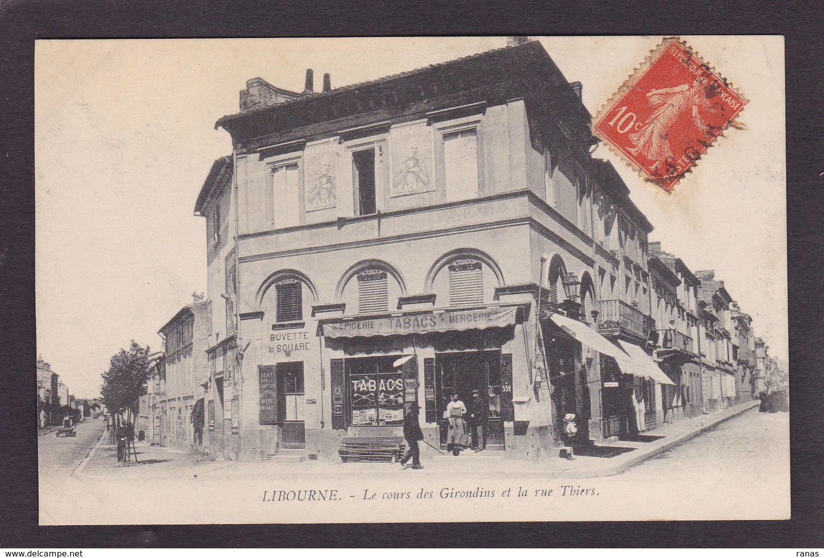 CPA Gironde 33 Libourne Commerce Shop Magasin Tabac Circulé - Libourne