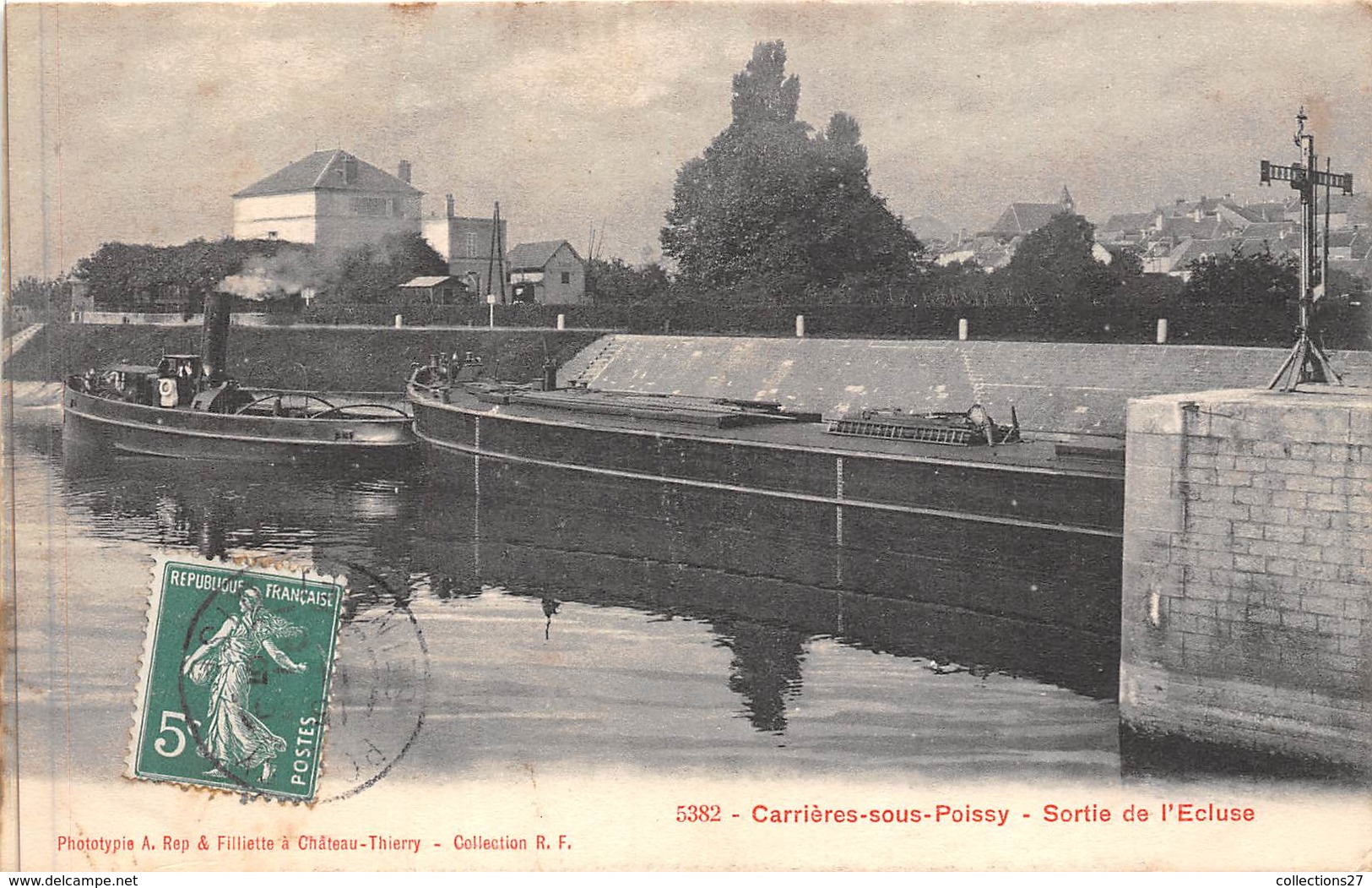 78-CARRIERES-SOUS-POISSY- SORTIE DE L'ECLUSE - Carrieres Sous Poissy