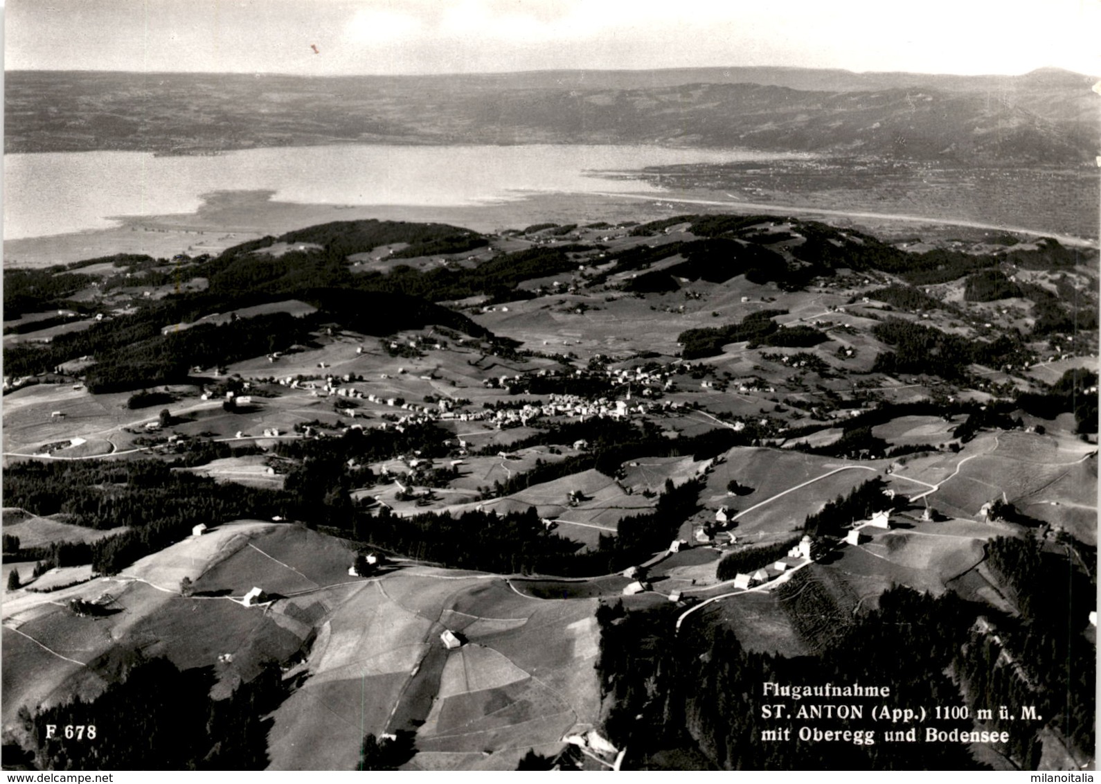 Flugaufnahme St. Anton (App.) Mit Oberegg Und Bodensee (678) * 27. 10. 1975 - Oberegg