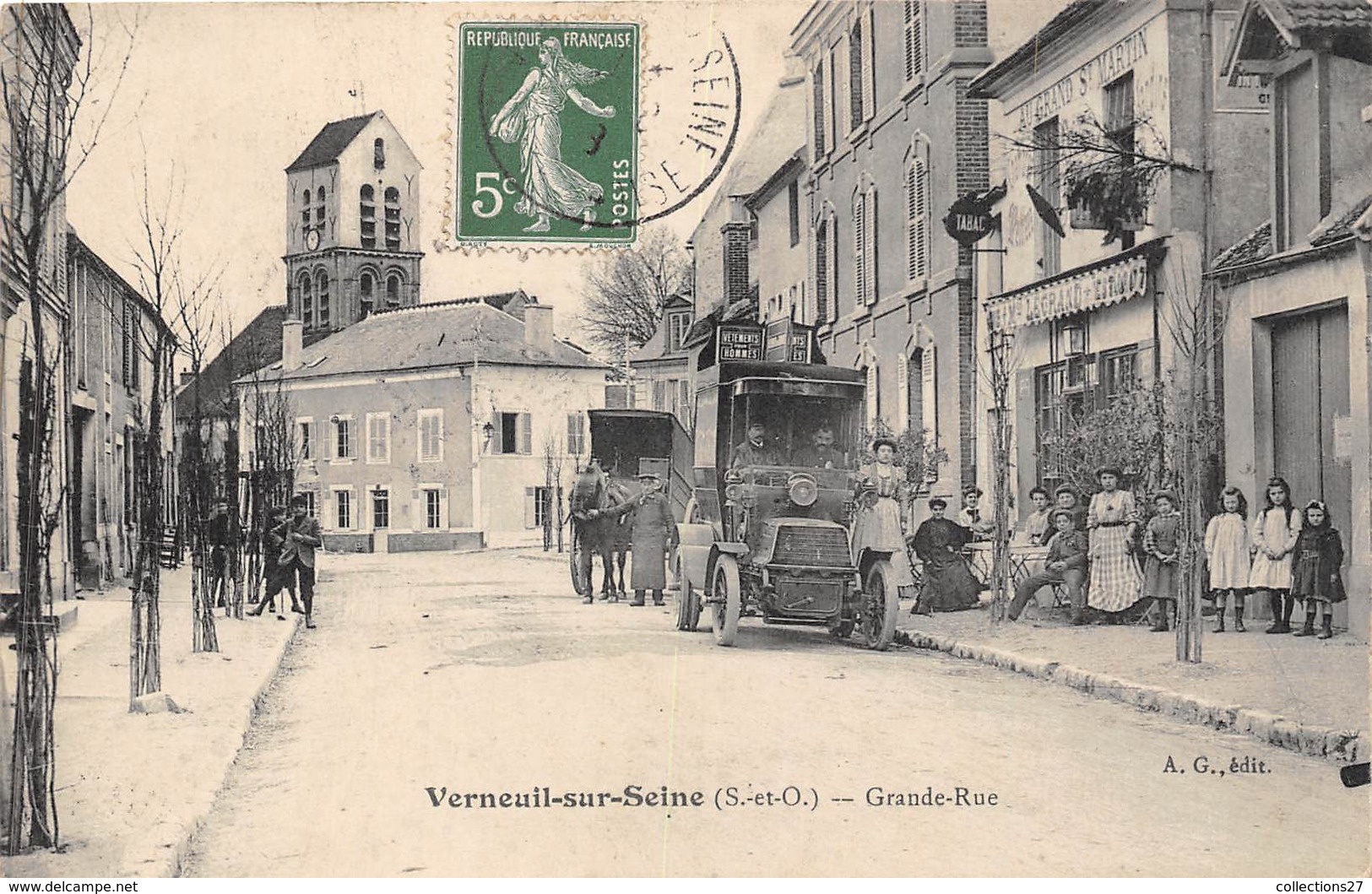 78-VERNEUIL-SUR-SEINE- GRANDE RUE - Verneuil Sur Seine