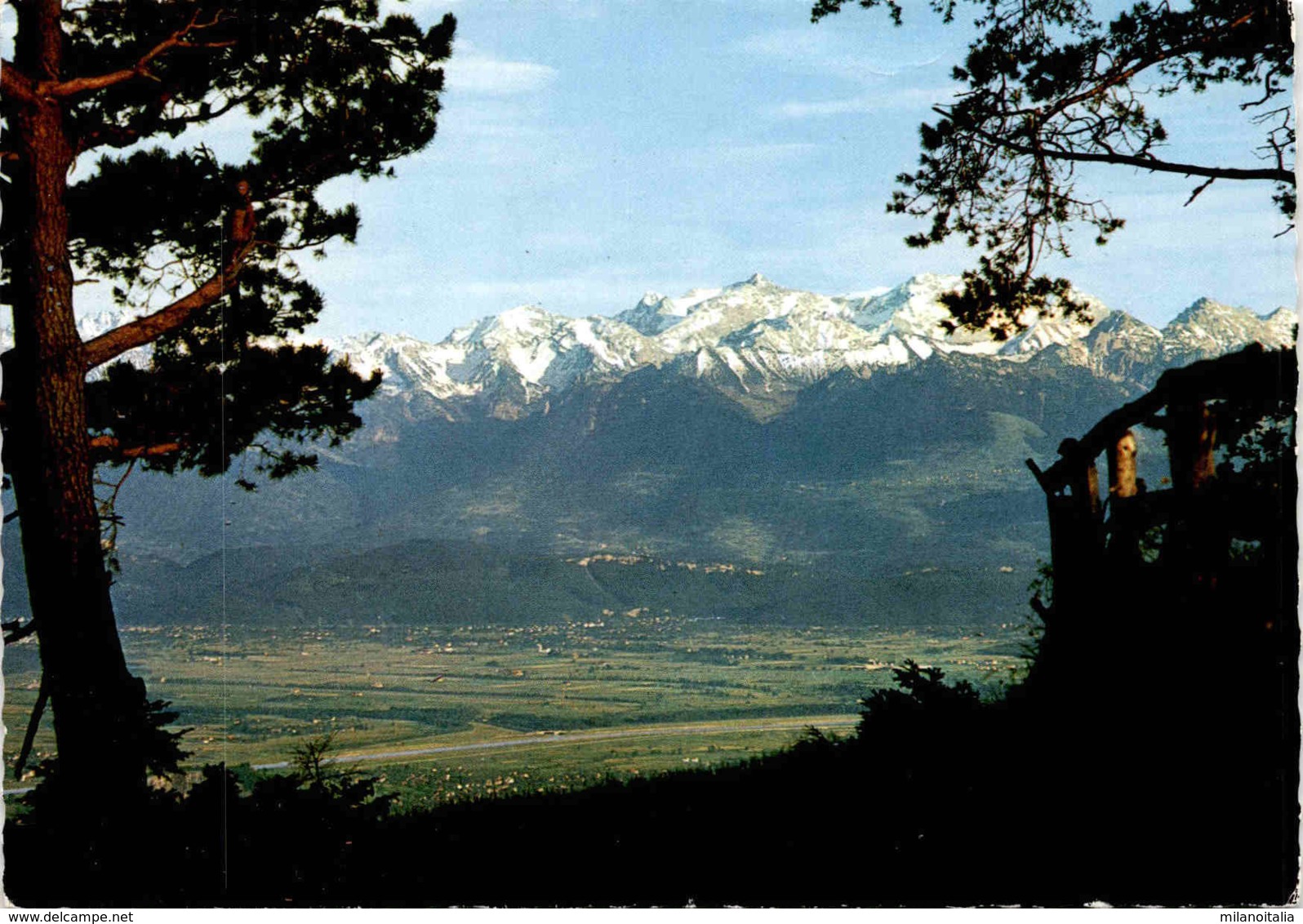 St. Anton - Oberegg, Schweiz - Blick Ins Rheintal Mit Scesaplana (142) * 9. 7. 1966 - Oberegg