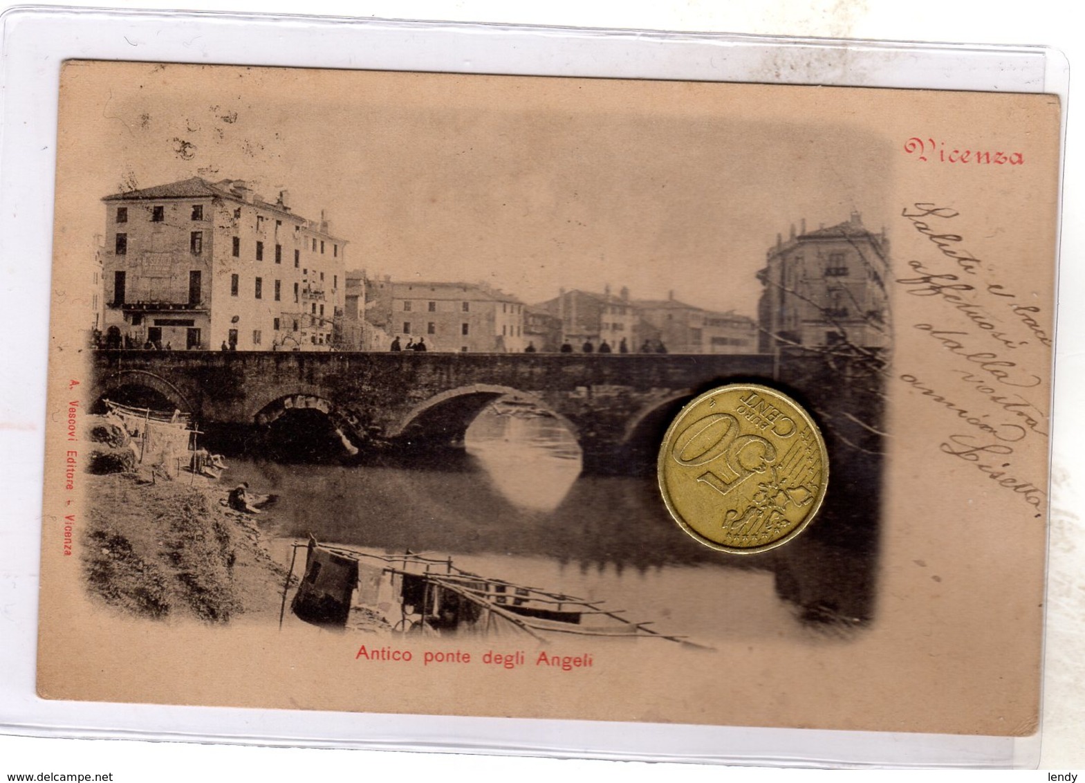 VICENZA ANTICO PONTE DEGLI ANGELI  Viaggiata 1903 RARA - Vicenza