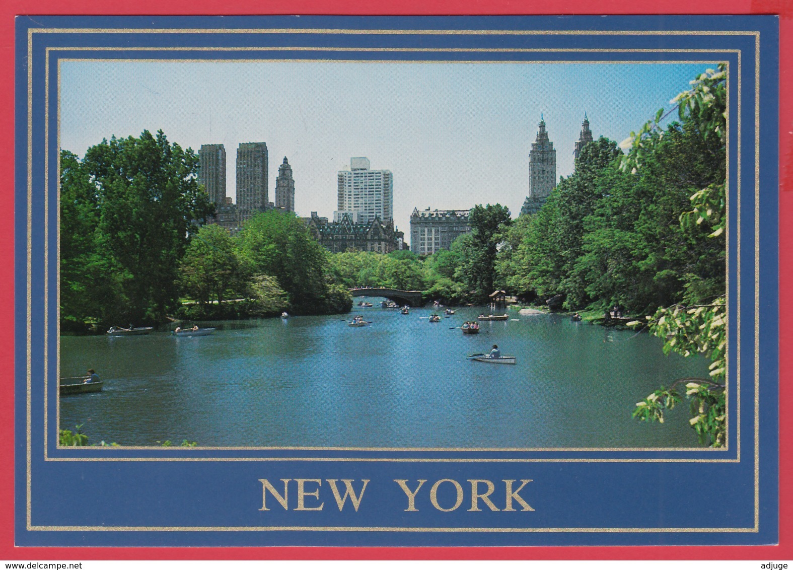 NEW YORK CITY - PEACEFUL LAKE CENTRAL PARK * SUP** 2 SCANS - Central Park