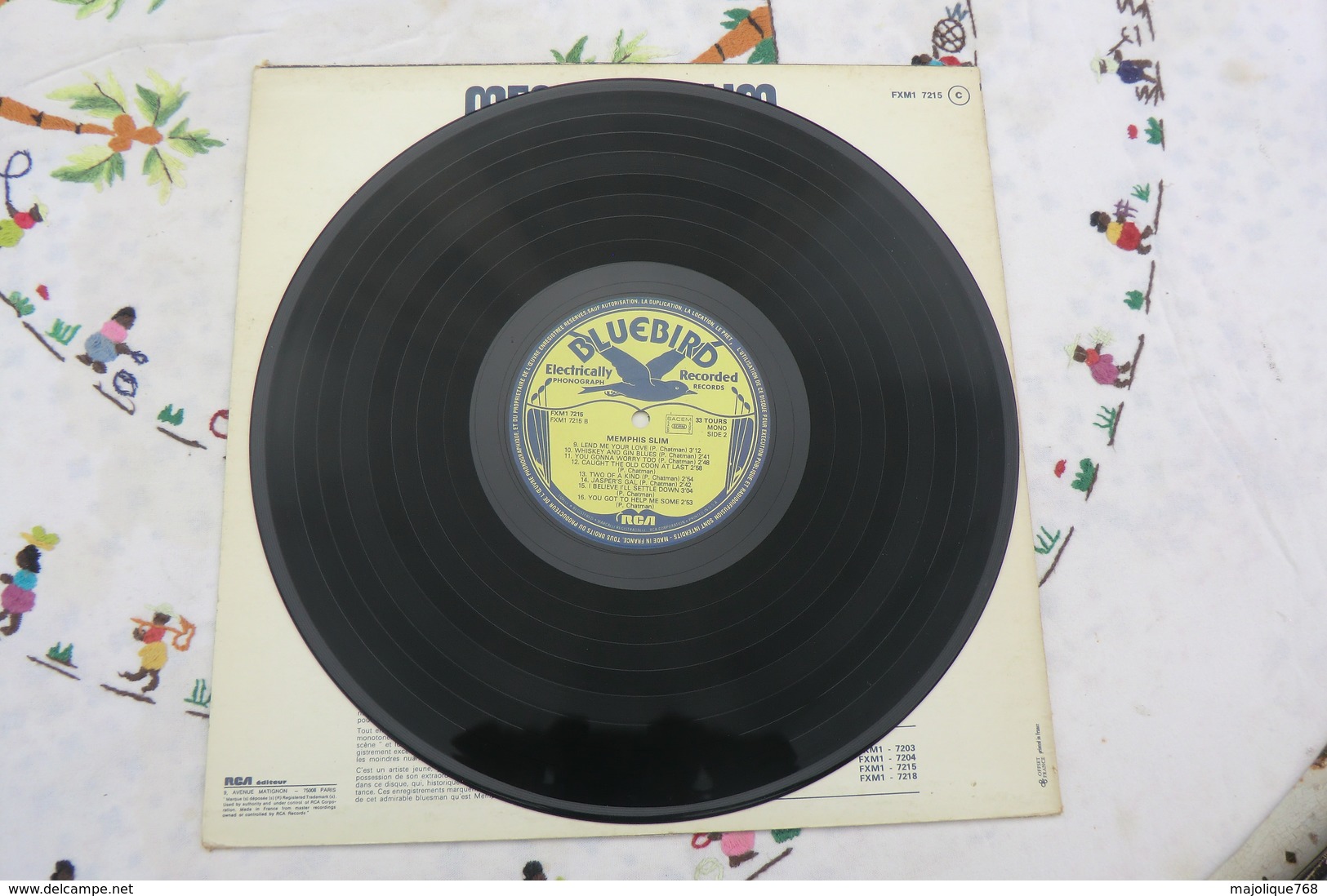 Disque De Memphis Slim - Bluebird N°3 - Black&white RCA FXM1 - France - - Blues