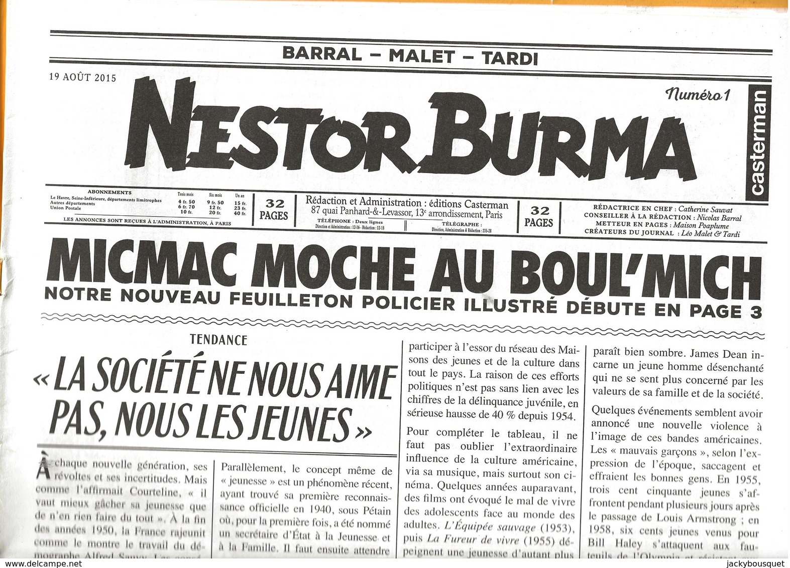 Nestor Burma - Micmac Moche Au Boul'mich - Série Complète En 3 Magazines - Tardi