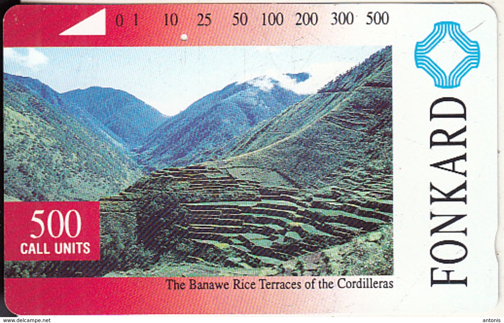 PHILIPPINES(Tamura) - The Banawe Rices Terraces Of The Cordilleras(500 Units), Used - Filippijnen
