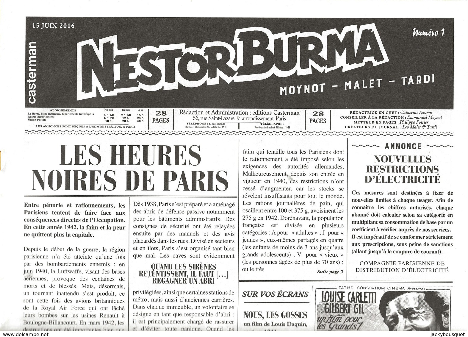 Nestor Burma -2016-  Nestor Burma Contre CQFD -série Complète En 3 Magazines - Tardi