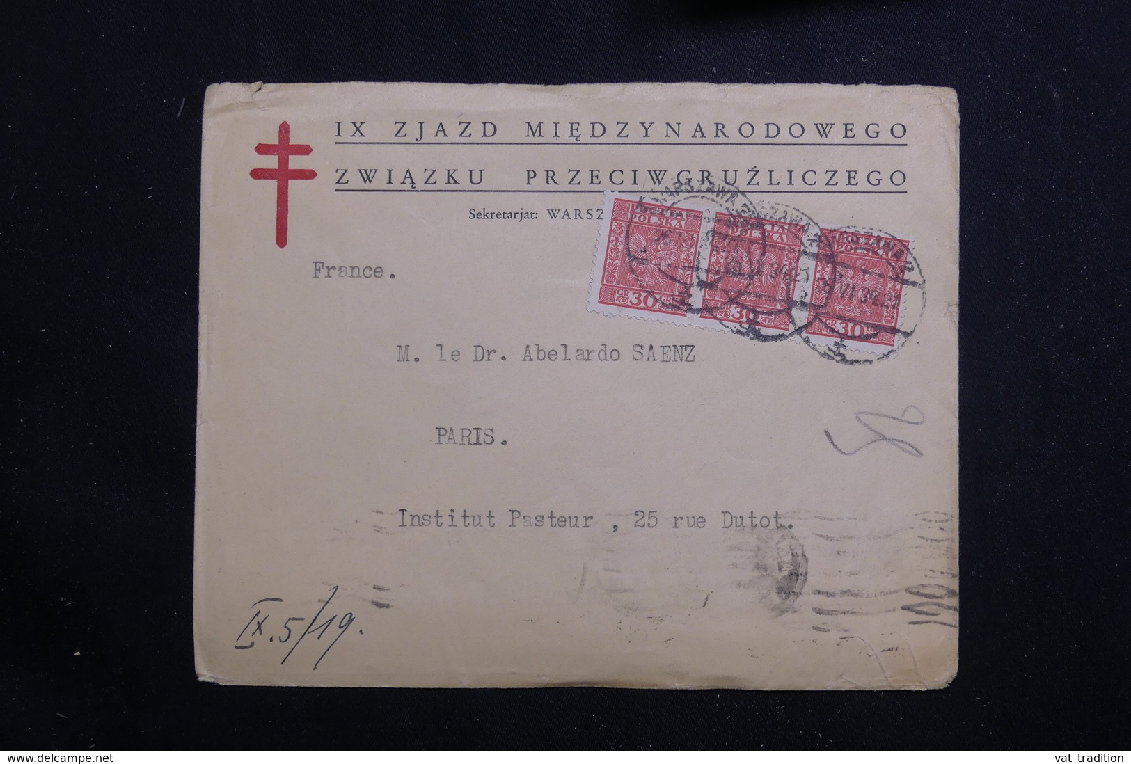 POLOGNE - Enveloppe De Warszawa Pour Paris En 1921, Affranchissement Plaisant - L 61096 - Covers & Documents