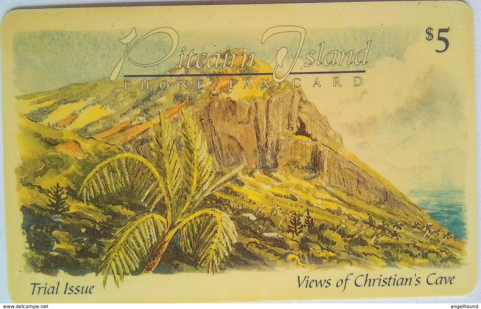 Trial Issue $5 Views Of Christian's Cave - Pitcairn Islands