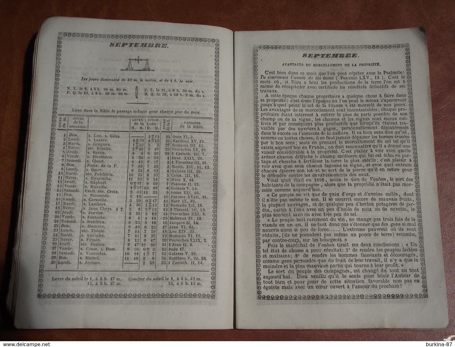 ALMANACH Des Bons Conseils , 1850, Environ 100 Pages - Tamaño Pequeño : ...-1900