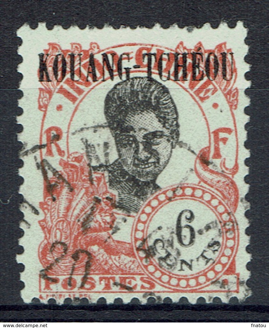 Kouang-Tcheou, Guangzhouwan (French China), 6c, Indochina Overprint, 1923, VFU - Gebraucht
