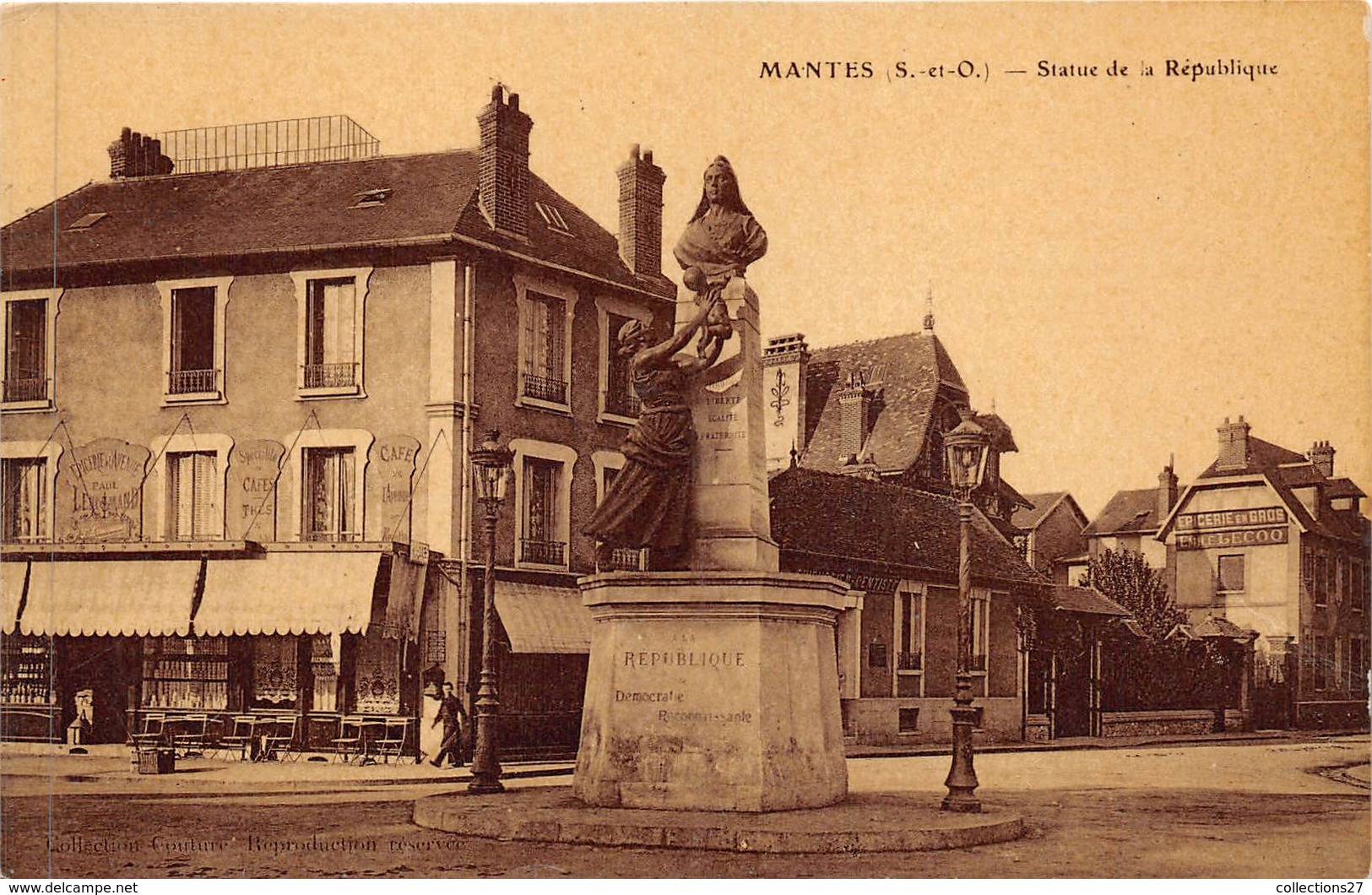 78-MANTES- STATUE DE LA REPUBLIQUE - Mantes La Jolie