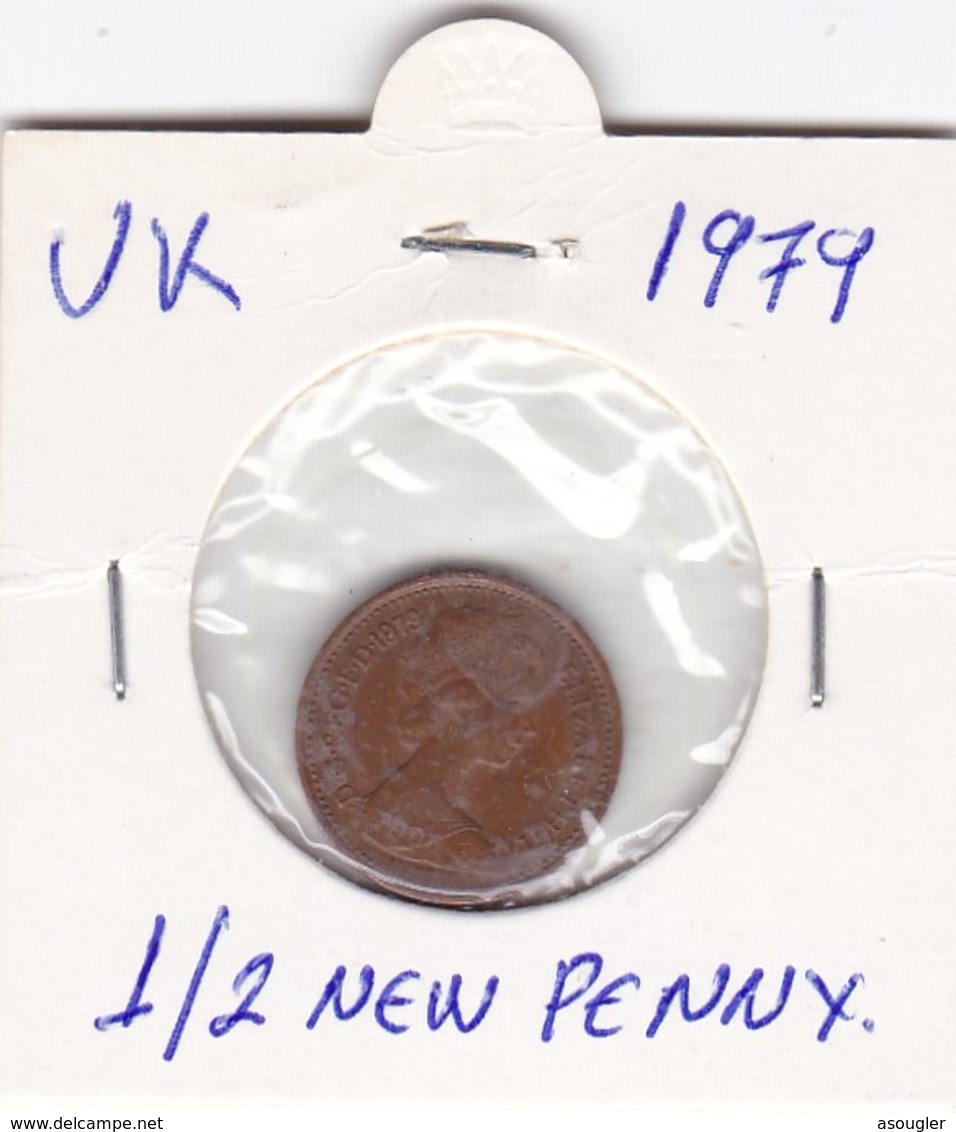 Great Britain UK 1/2 NEW PENNY 1979 "free Shipping Via Regular Air Mail "buyer Risk" - 1/2 Penny & 1/2 New Penny