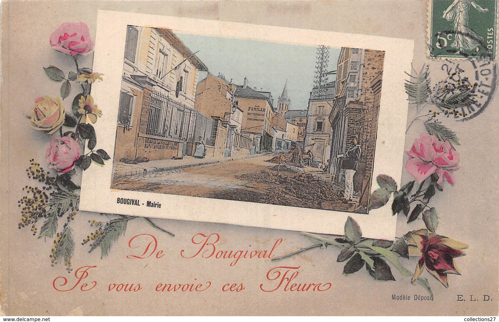 78-BOUGIVAL- JE VOUS ENVOIE CES FLEURS DE BOUGIVAL - Bougival