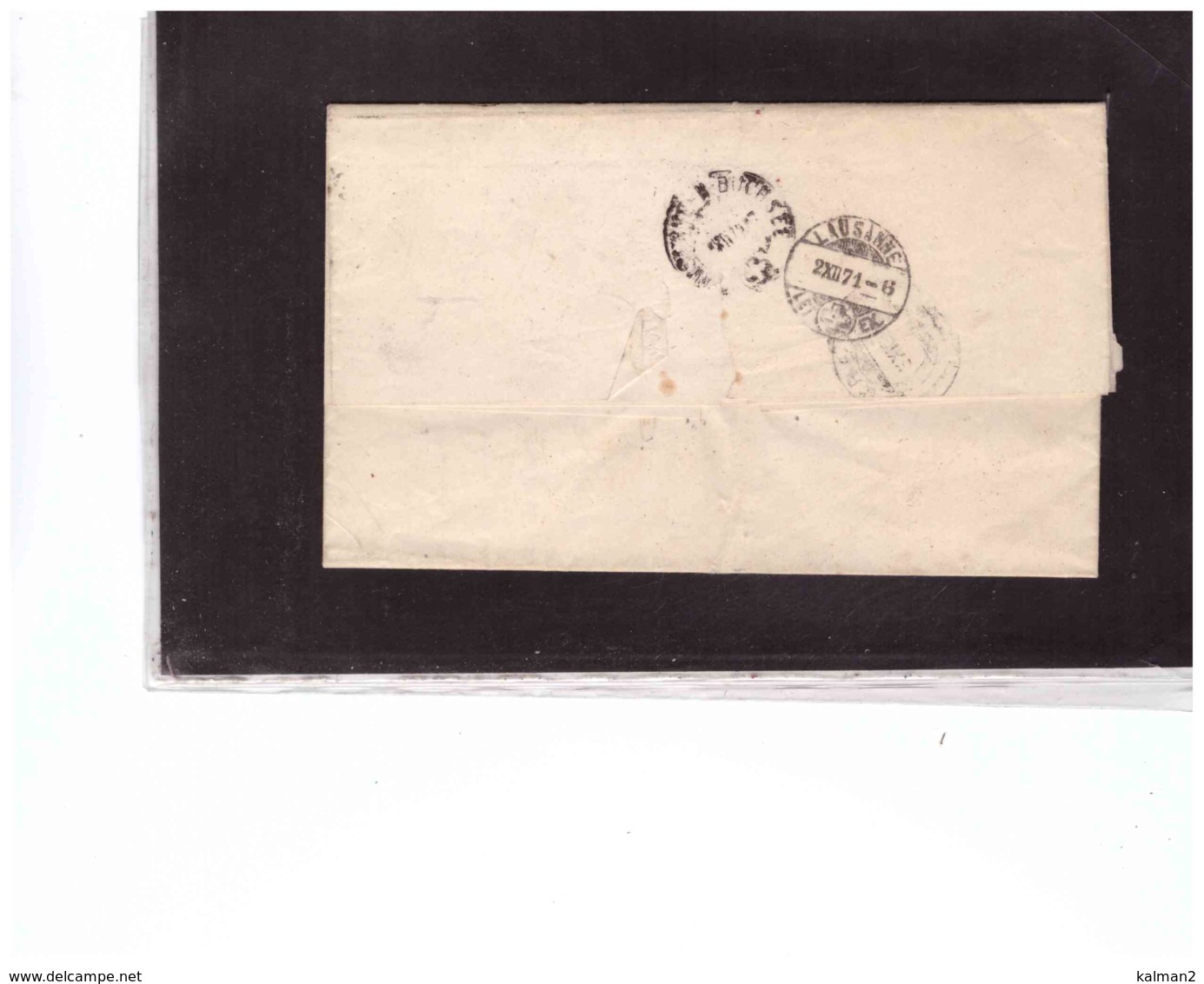 D53  -   LAUSANNE 2.12.1871  /   RACCOMANDATA  CON INTERESSANTE AFFRANCATURA - Lettres & Documents