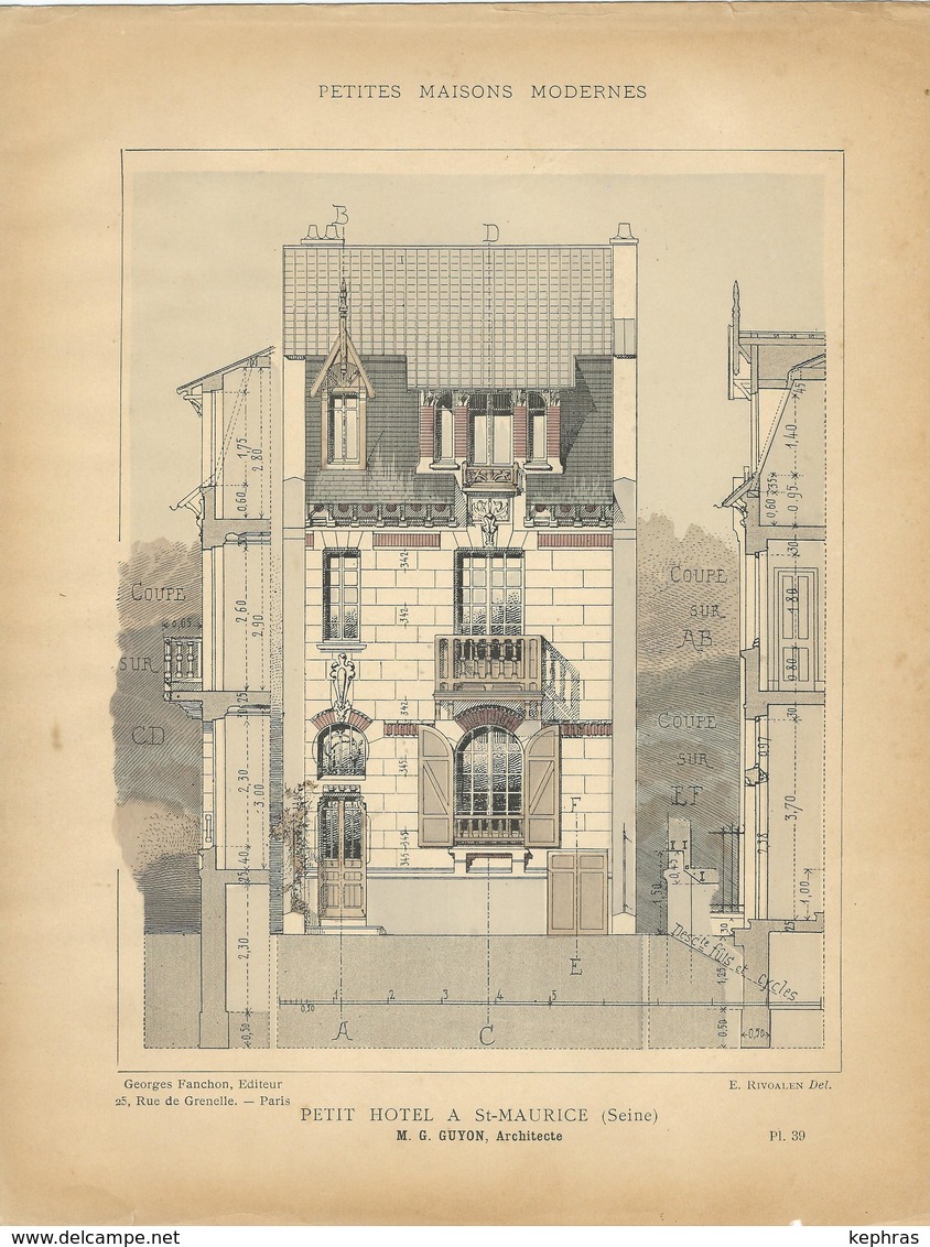 PETITES MAISONS MODERNES - Petit Hôtel à ST-MAURICE (Seine) - Architecture  - Rivoalen - Architecte G.Guyon - Arquitectura