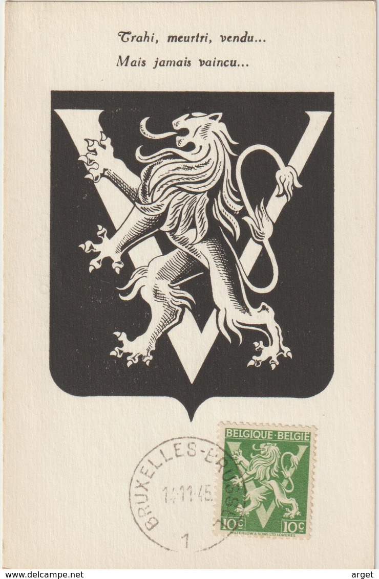 Carte Maximum BELGIQUE N°Yvert 675 (VICTOIRE - LIBERATION) Obl 1945 - 1934-1951