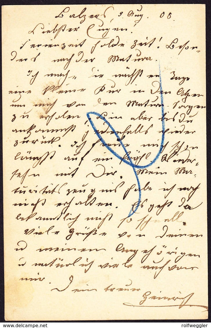 1908 5 H. GZ Karte Mit Stempel Balzers Nach Trient Gelaufen. - ...-1912 Préphilatélie