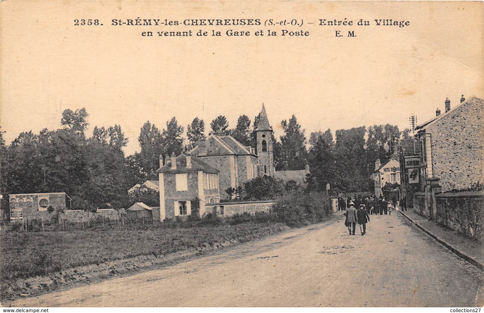 78-SAINT-REMY-LES-CHEVREUSES- ENTREE DU VILLAGE EN VENANT DE LA GARE ET LA POSTE - St.-Rémy-lès-Chevreuse