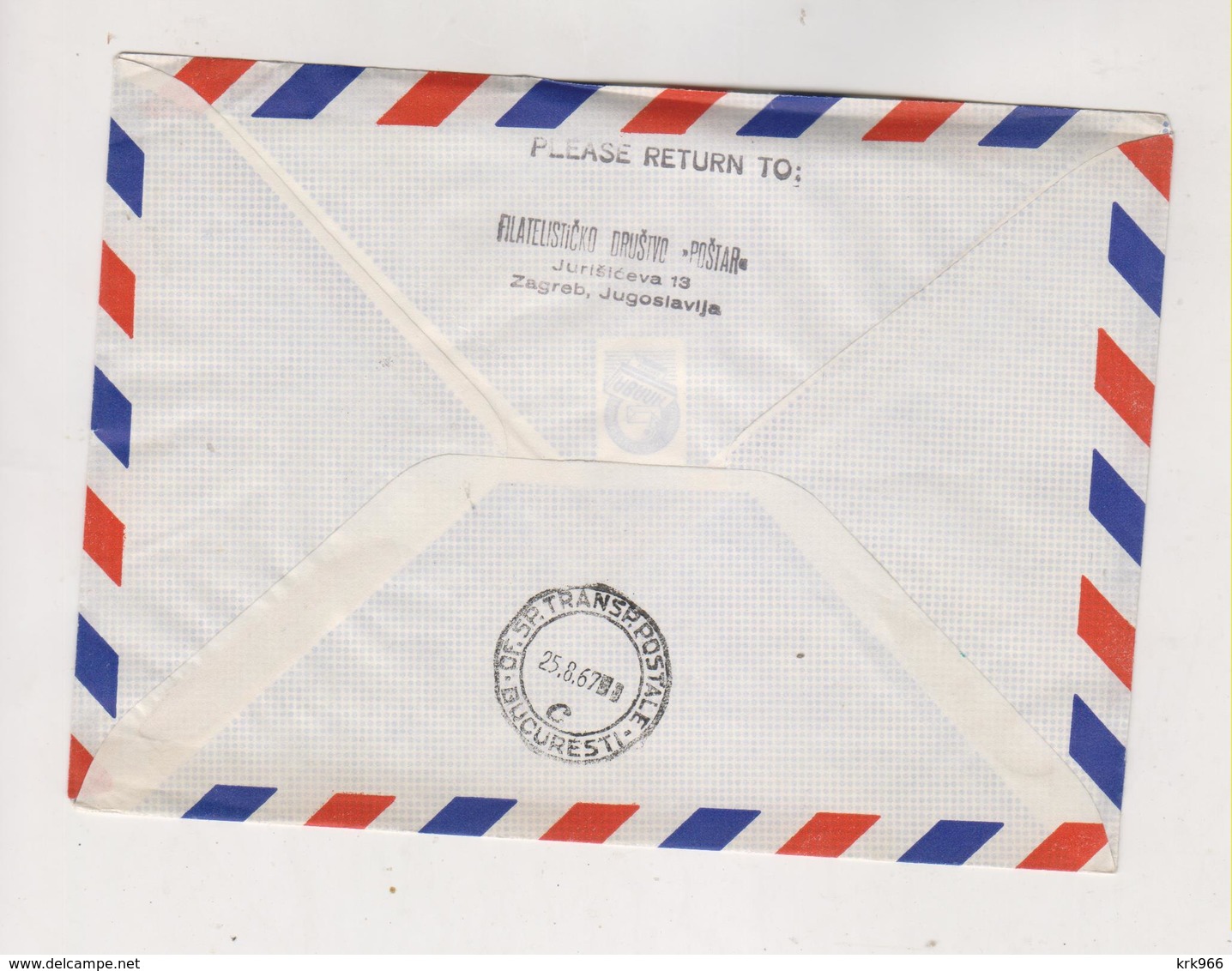 YUGOSLAVIA,1967 ZAGREB First Flight ZAGREB-BUCHAREST Nice Cover - Briefe U. Dokumente