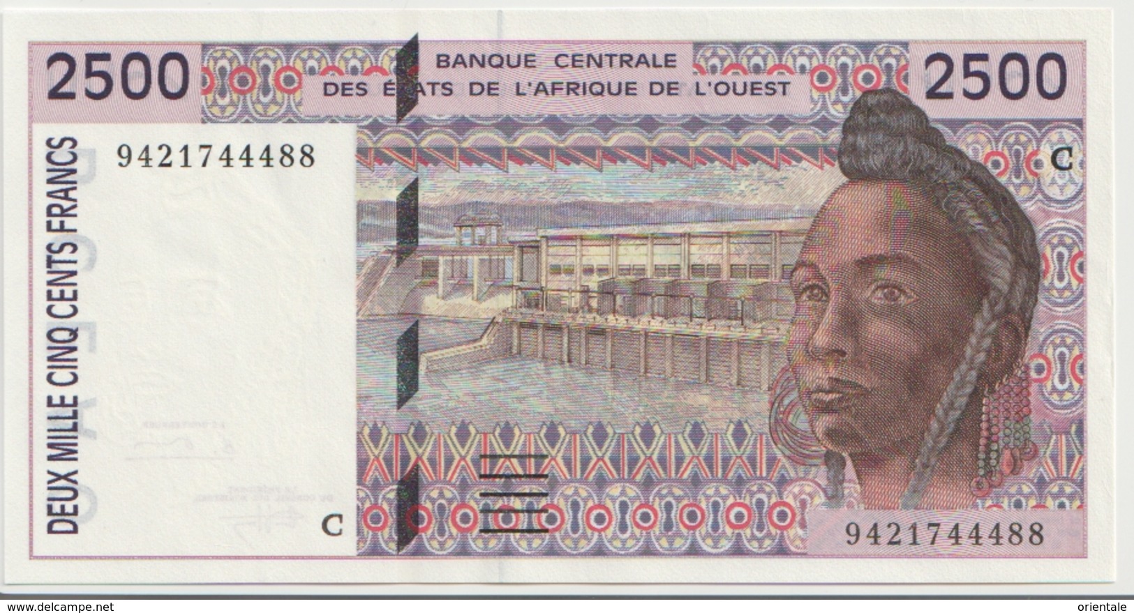 WEST AFRICAN STATES P. 312Cc 2500 F 1994 UNC - Burkina Faso