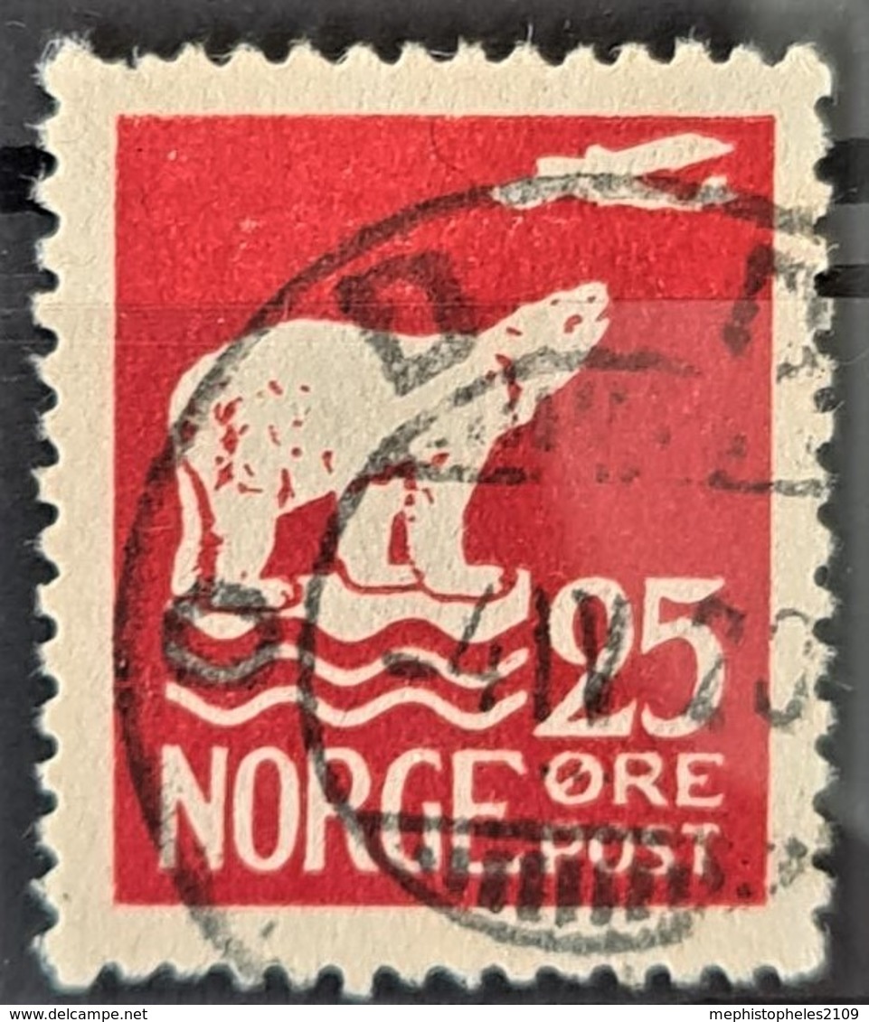 NORWAY 1925 - Canceled - Sc# 110 - Air Mail 25o - Usados