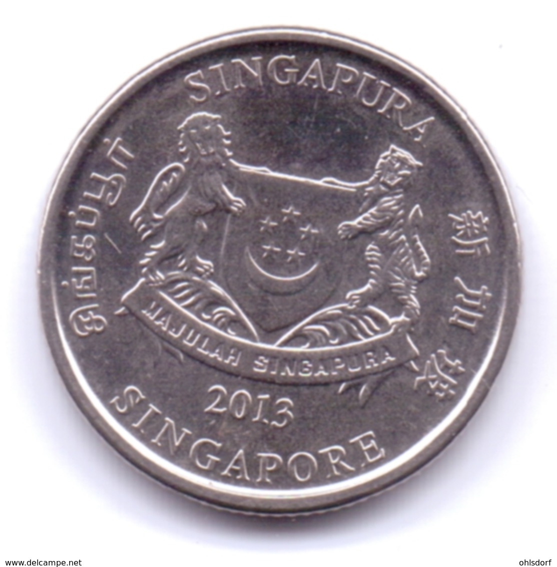 SINGAPORE 2013: 20 Cents, KM 347 - Singapore
