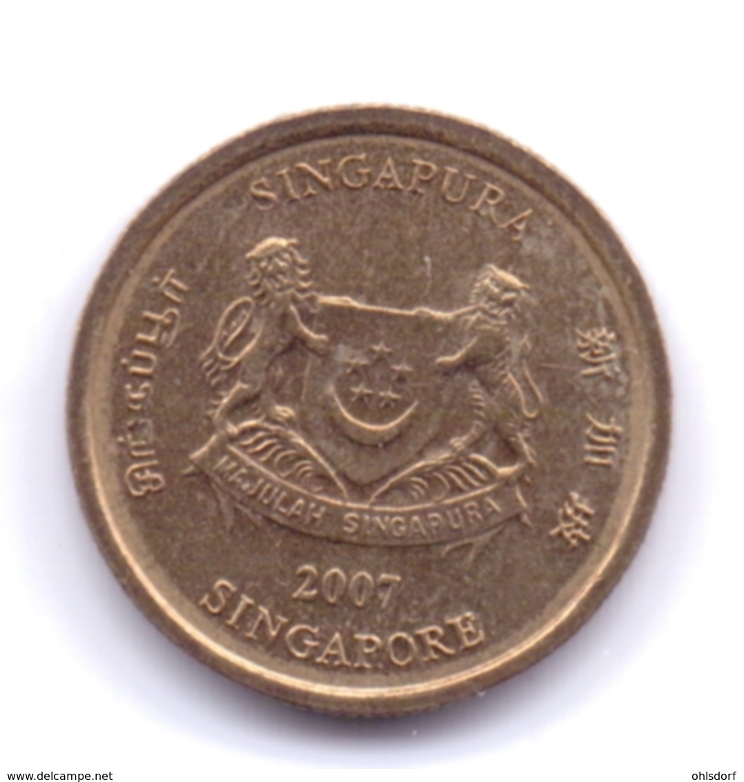 SINGAPORE 2007: 5 Cents, KM 99 - Singapur