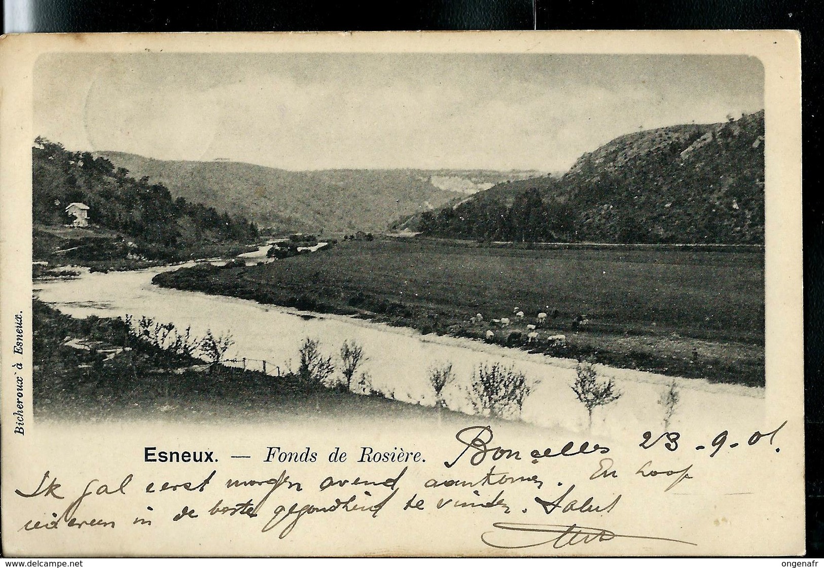 CP Esneux - Fonds De Rosière - Obl. OUGREE 23/09/1901 - Poste Rurale